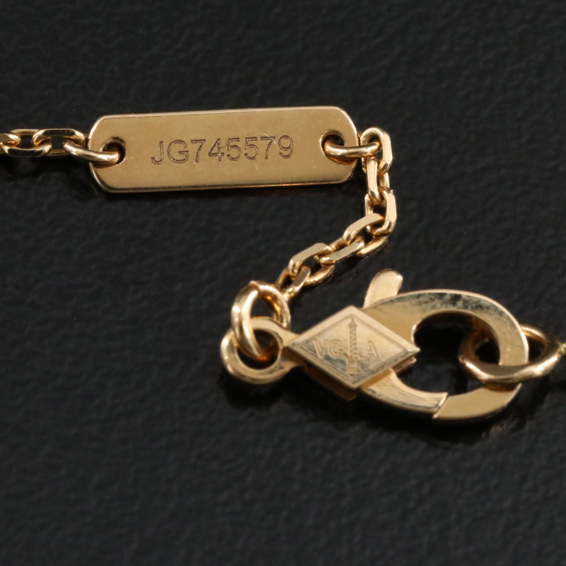 Van Cleef & Arpels Vintage Alhambra 18K  Black Onyx Necklace