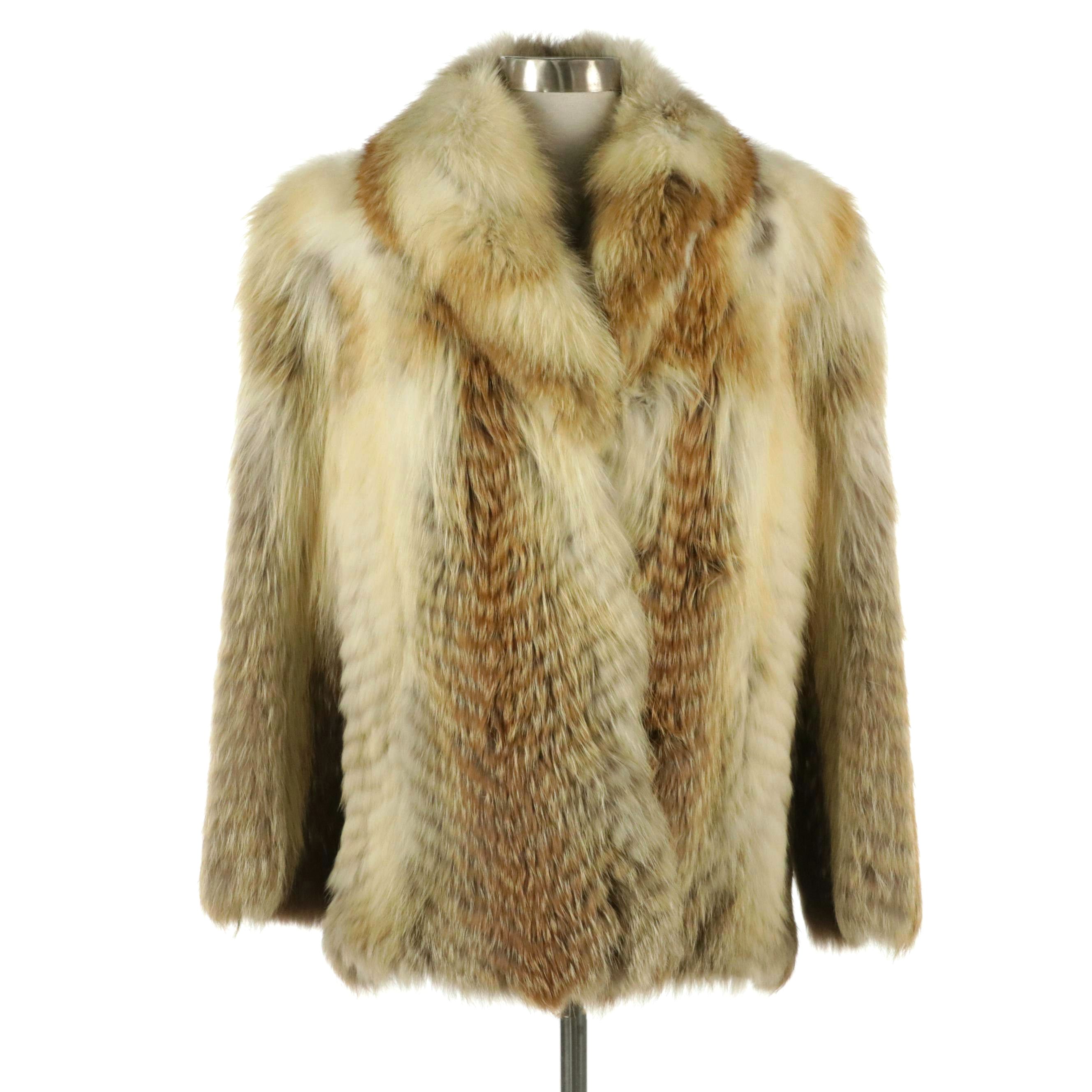 Vintage Natural Fox Fur Coat