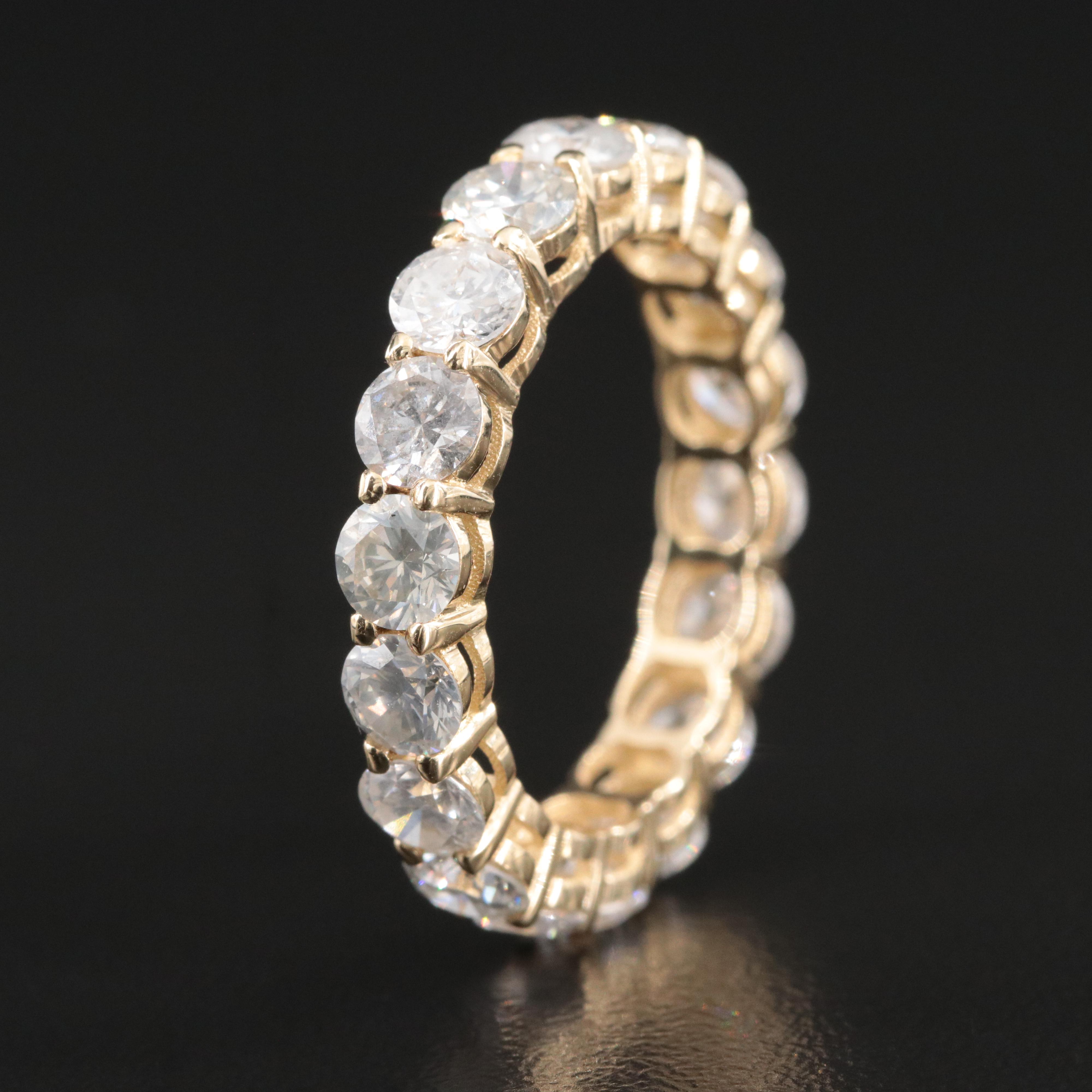 14K 4.02 CTW Diamond Eternity Band with IGI Jewelry Report