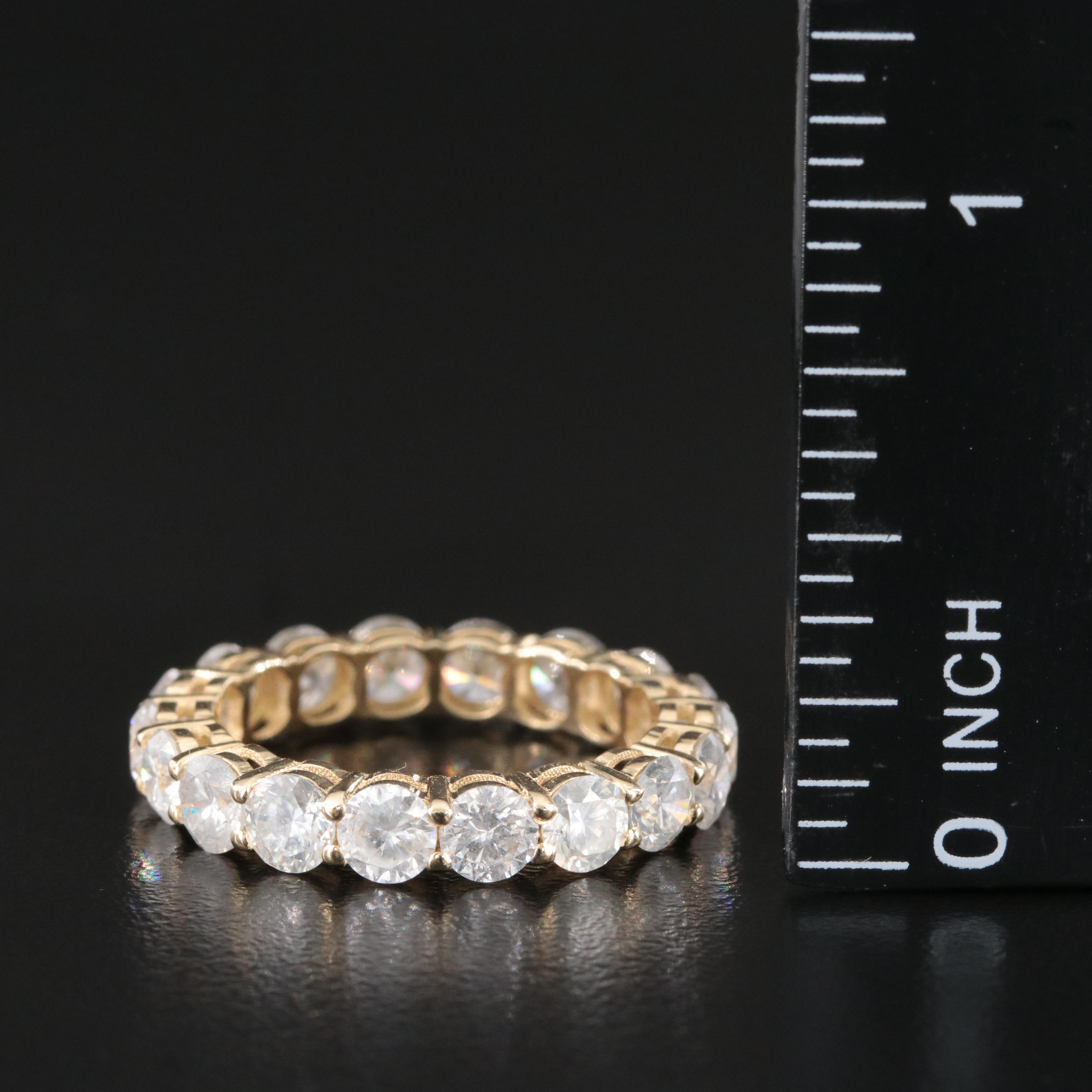 14K 4.02 CTW Diamond Eternity Band with IGI Jewelry Report