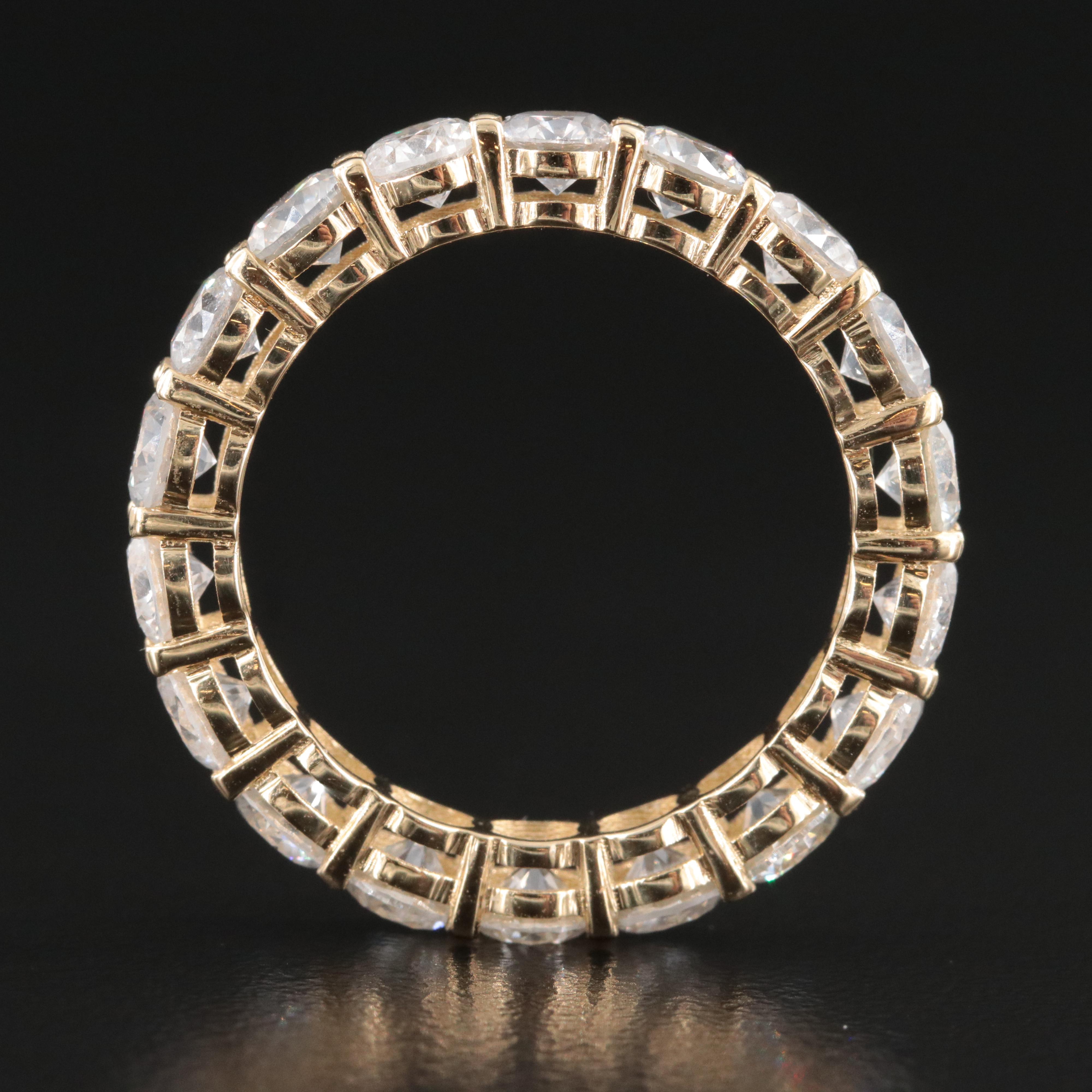 14K 4.02 CTW Diamond Eternity Band with IGI Jewelry Report