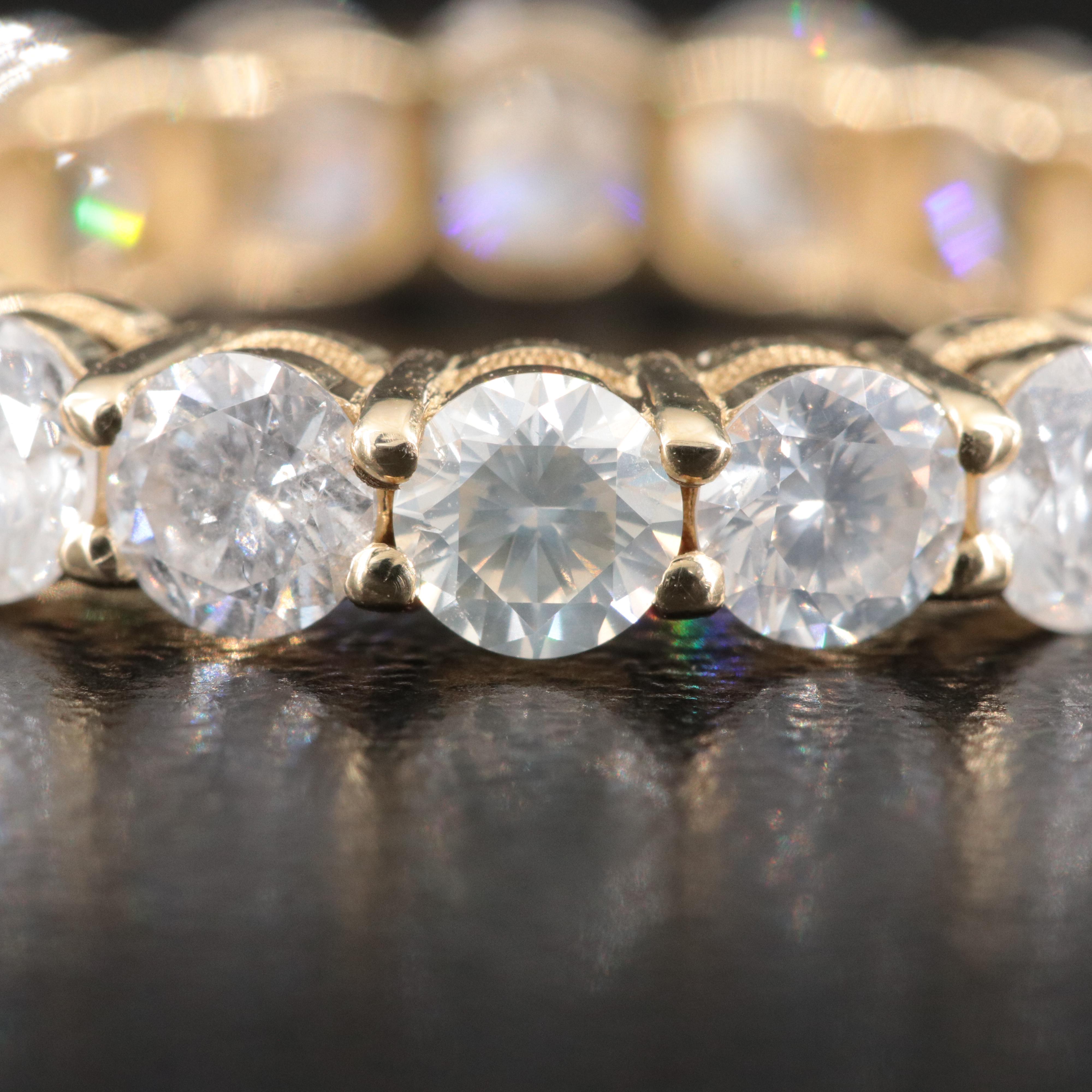14K 4.02 CTW Diamond Eternity Band with IGI Jewelry Report