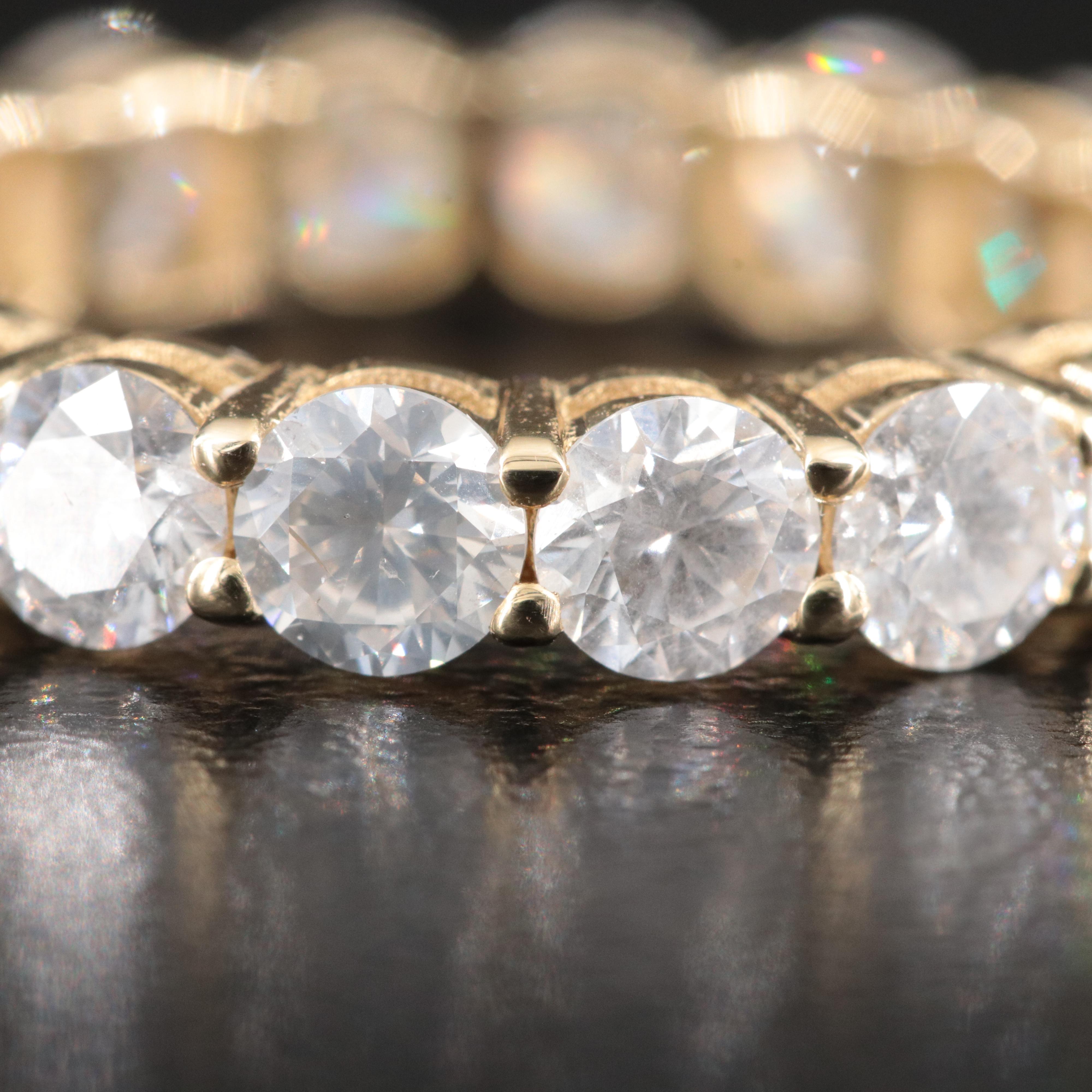 14K 4.02 CTW Diamond Eternity Band with IGI Jewelry Report