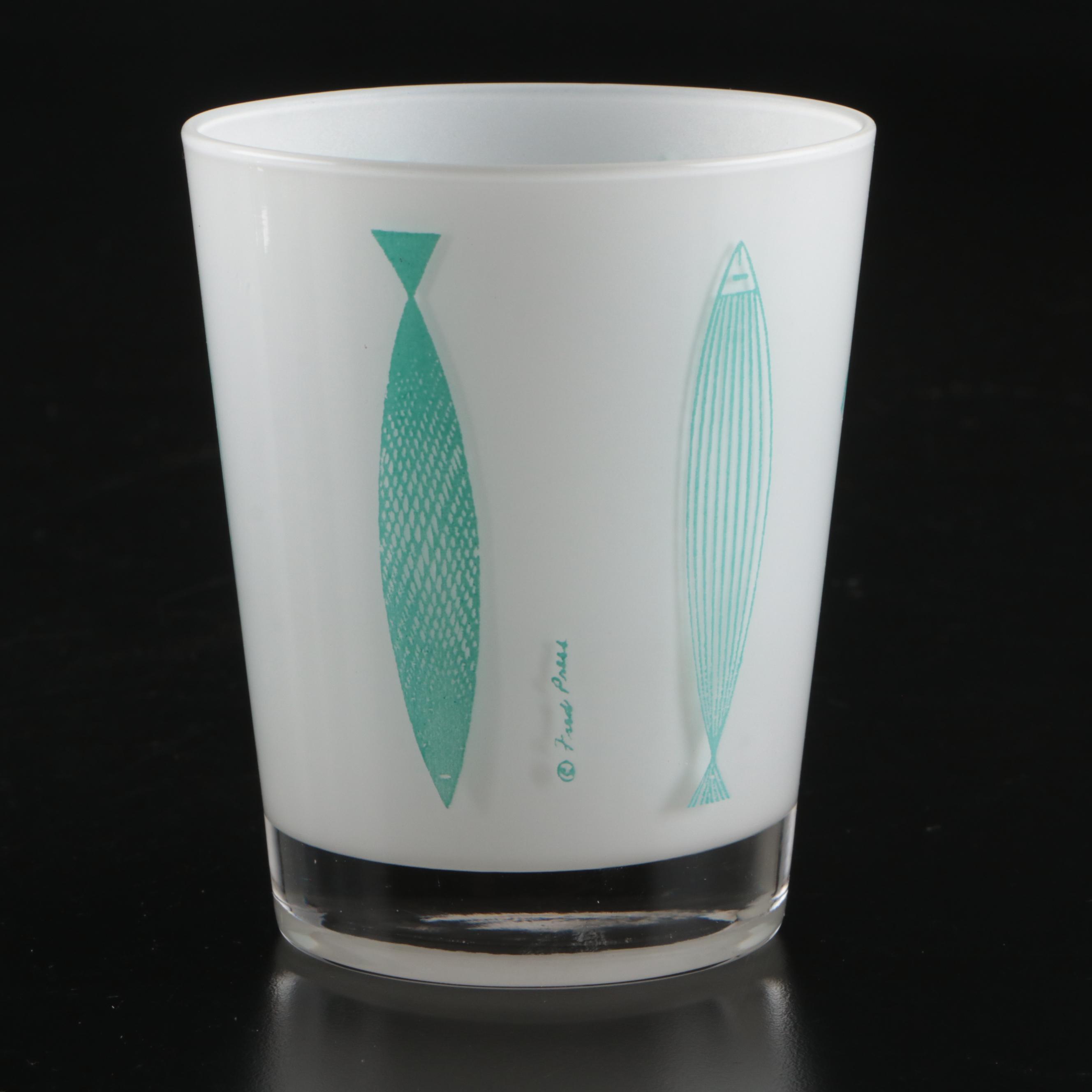 Mid Century Modern Fred Press Fish Glasses, 1950s–1960s