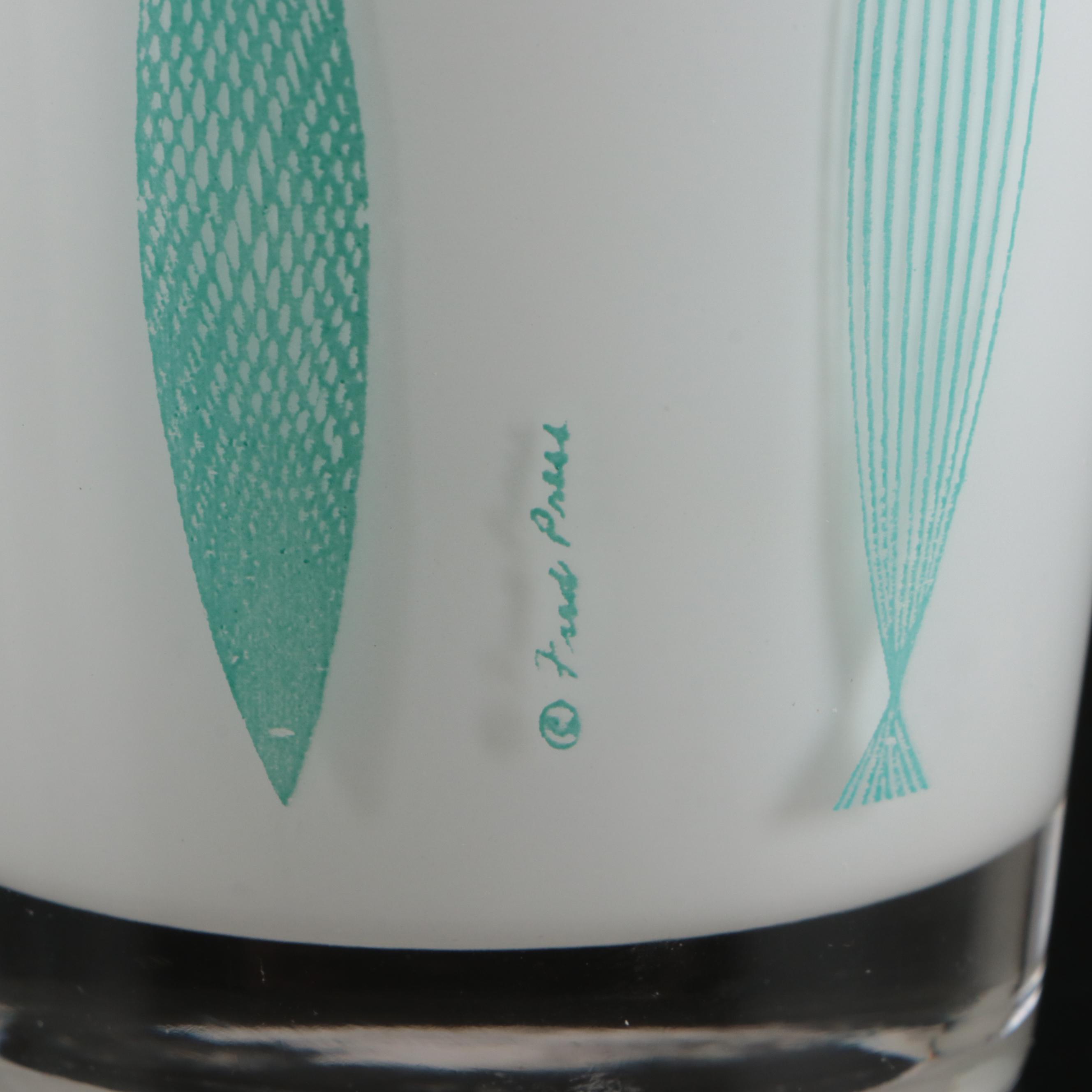 Mid Century Modern Fred Press Fish Glasses, 1950s–1960s