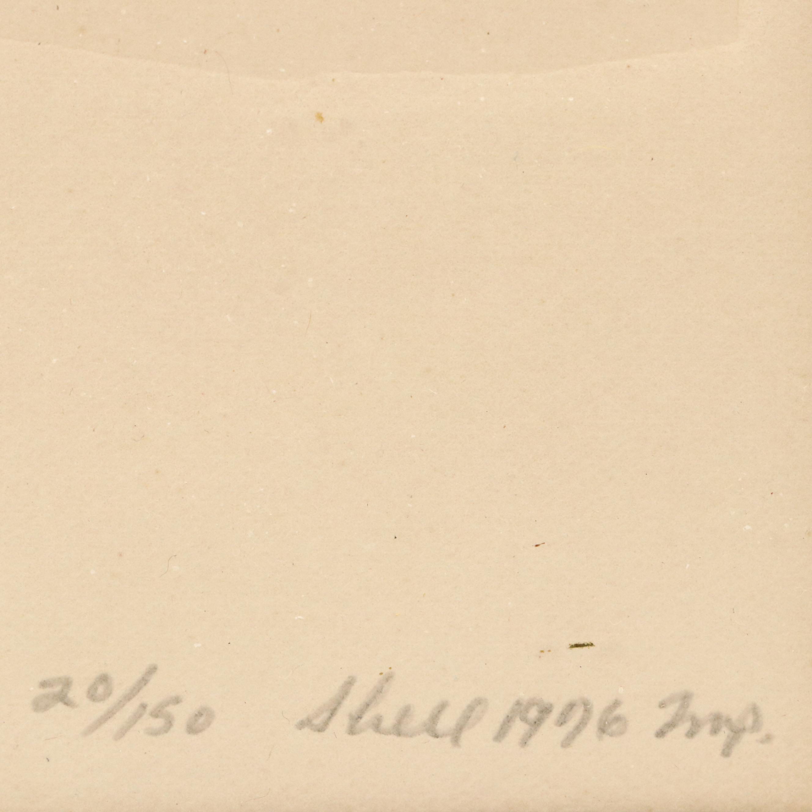 Winter Rural Landscape Embossed Etching "Of Winter's Past," 1976