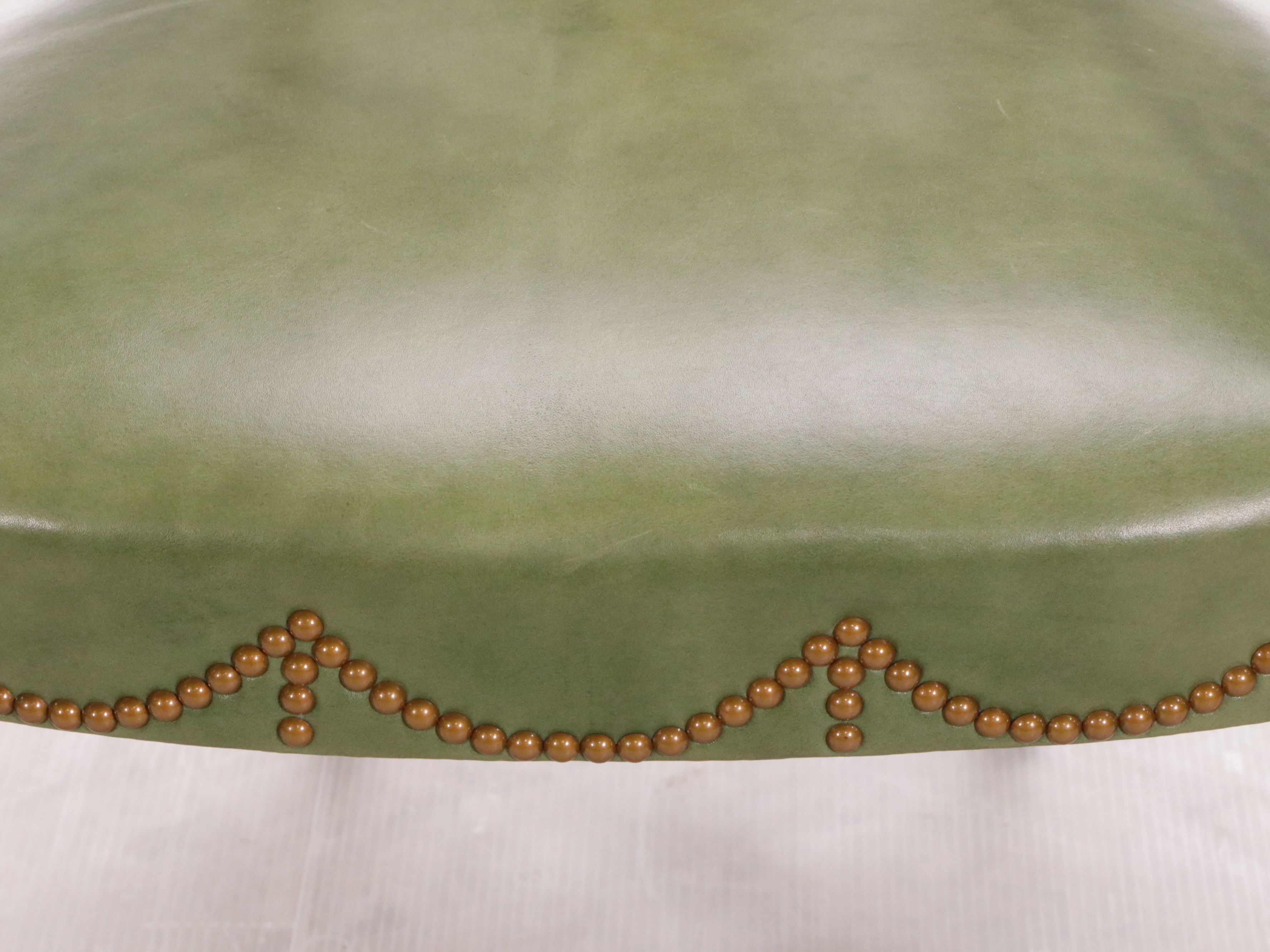 Pair of Karges "Prince of Wales" Mahogany Armchairs with Leather Upholstery