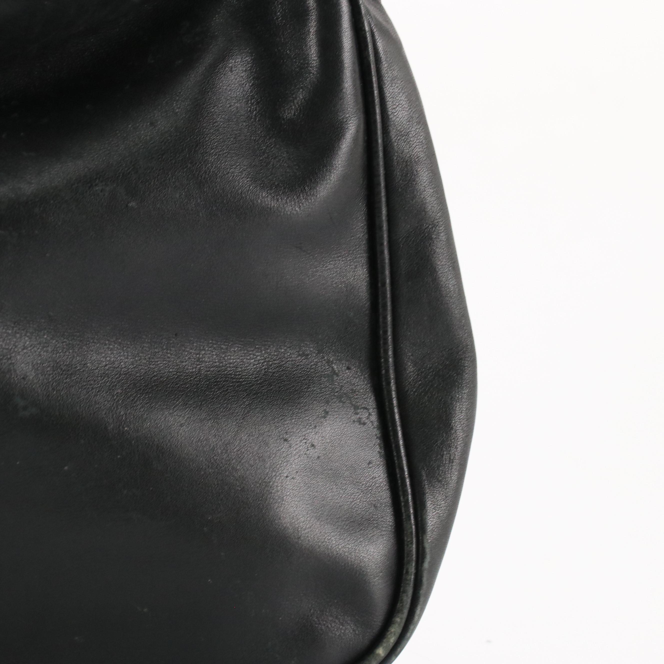 Gucci Bamboo Handle Two Way Tote in Black Leather