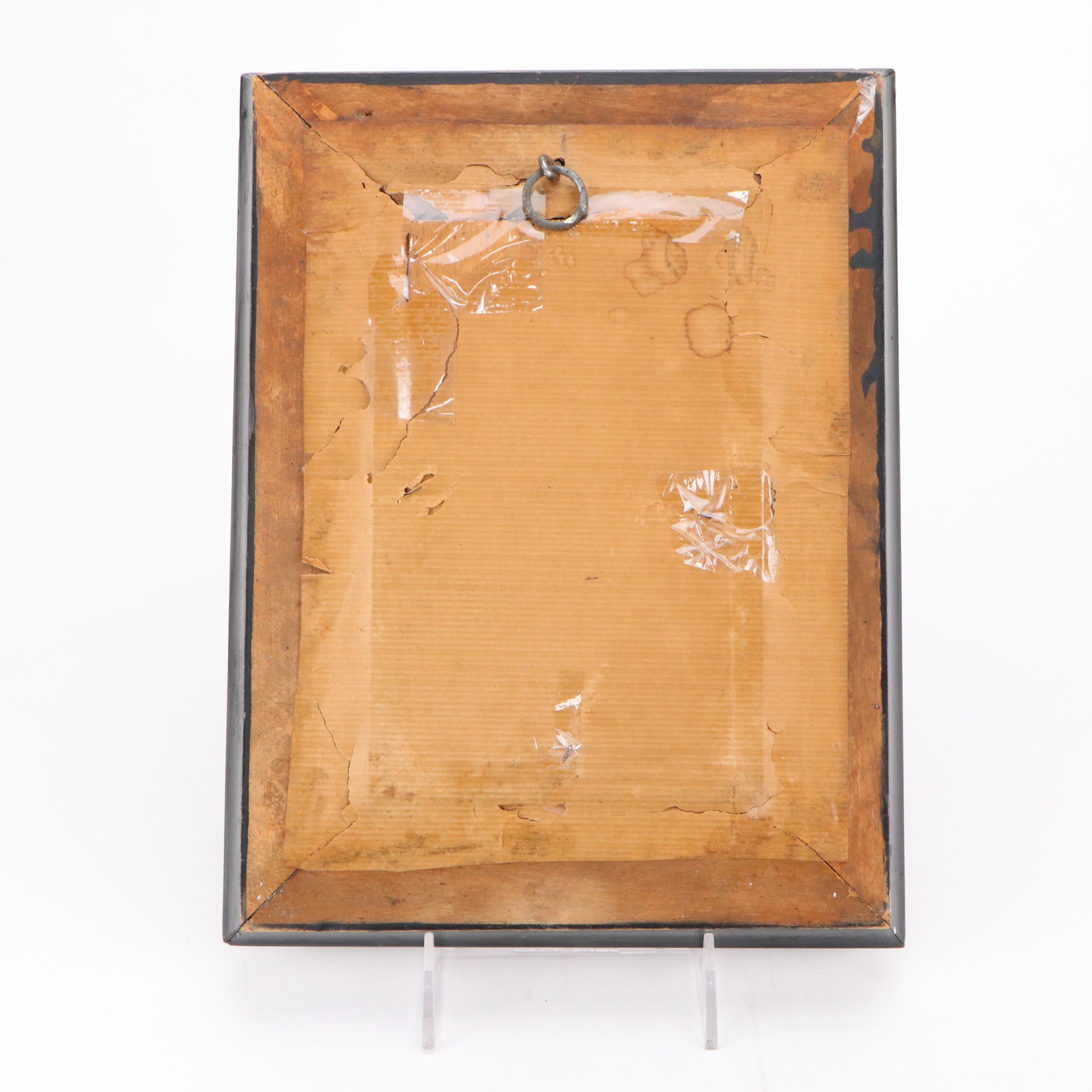 Italian Pietra Dura Figural Stone Mosaics in Gilt Wood Frames