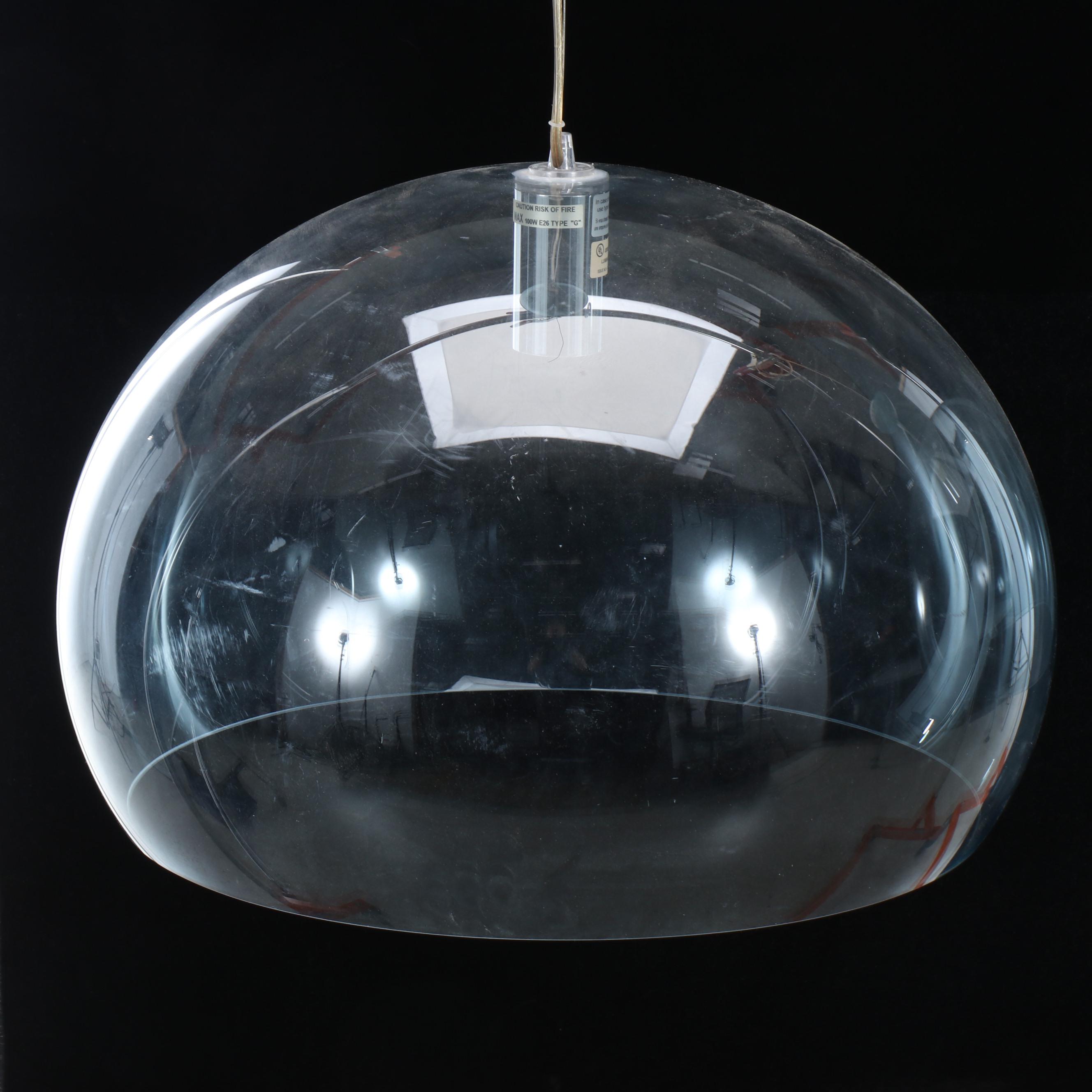 Ferruccio Laviani for Kartell "FL/Y" Blue Acrylic Shade Pendant Lights