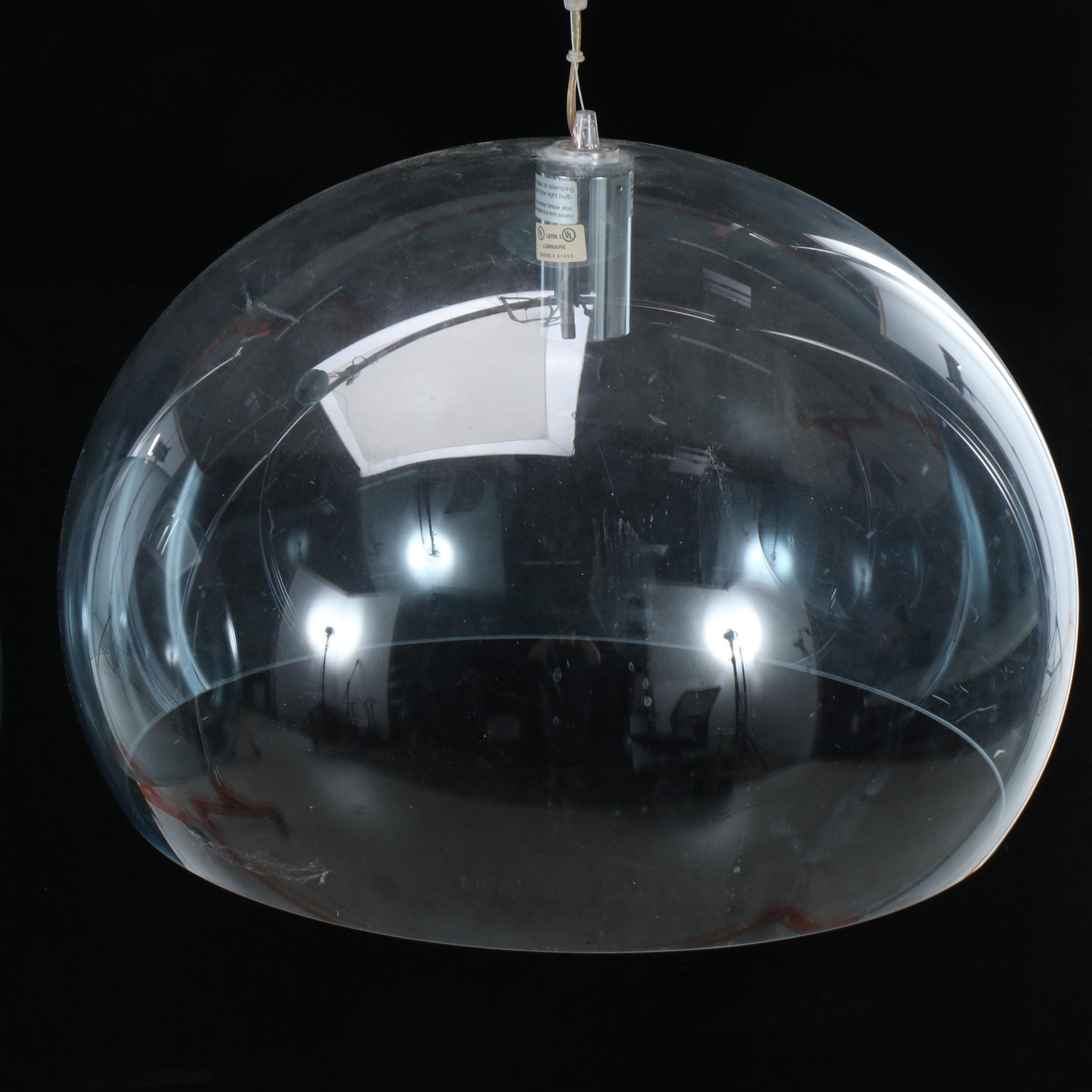 Ferruccio Laviani for Kartell "FL/Y" Blue Acrylic Shade Pendant Lights