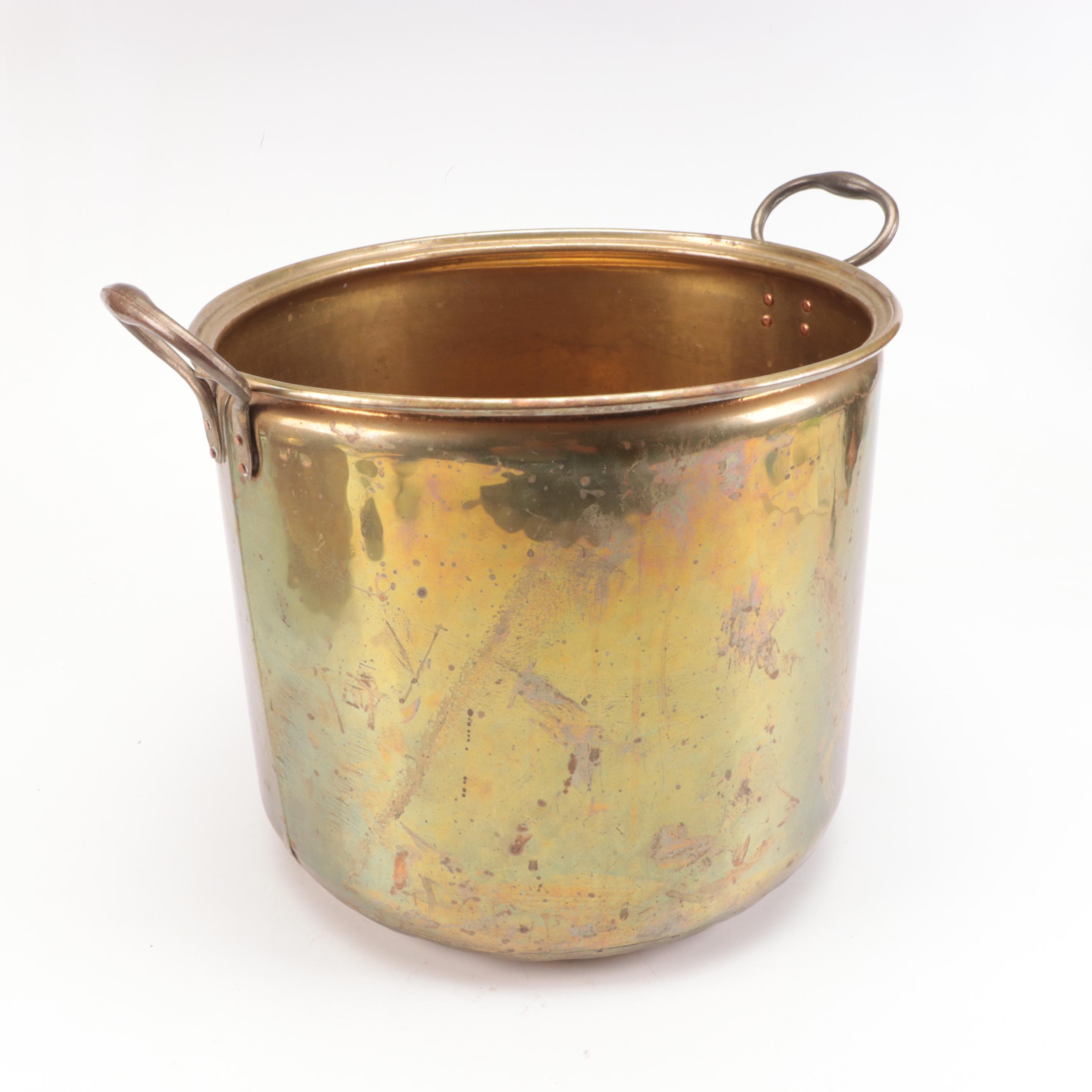 Hammered Brass Padfoot Coal Scuttle and Firewood Bucket