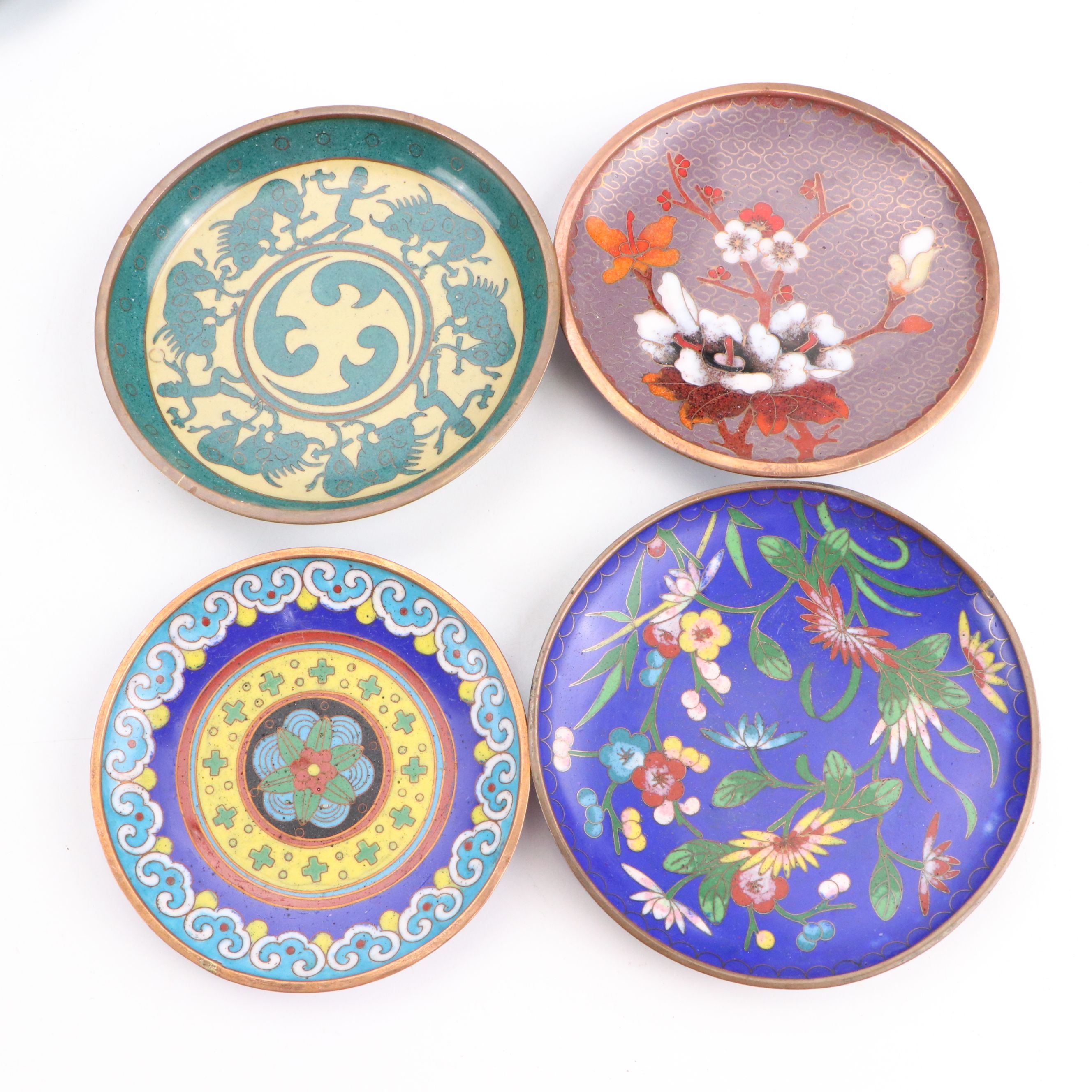 Andersen Paillonné Enamel on Sterling Plate, Cloisonné Vessels, Shakers and More