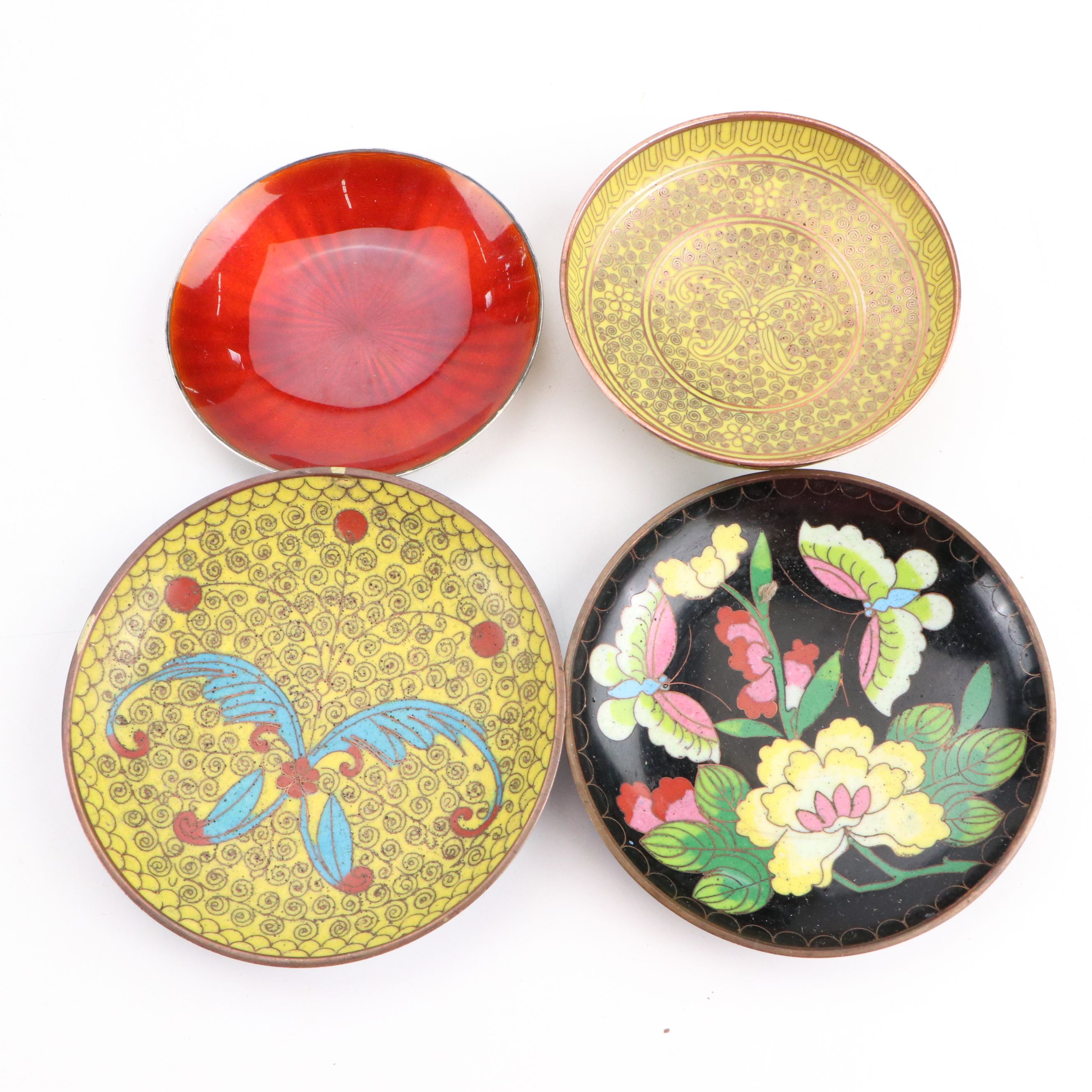 Andersen Paillonné Enamel on Sterling Plate, Cloisonné Vessels, Shakers and More