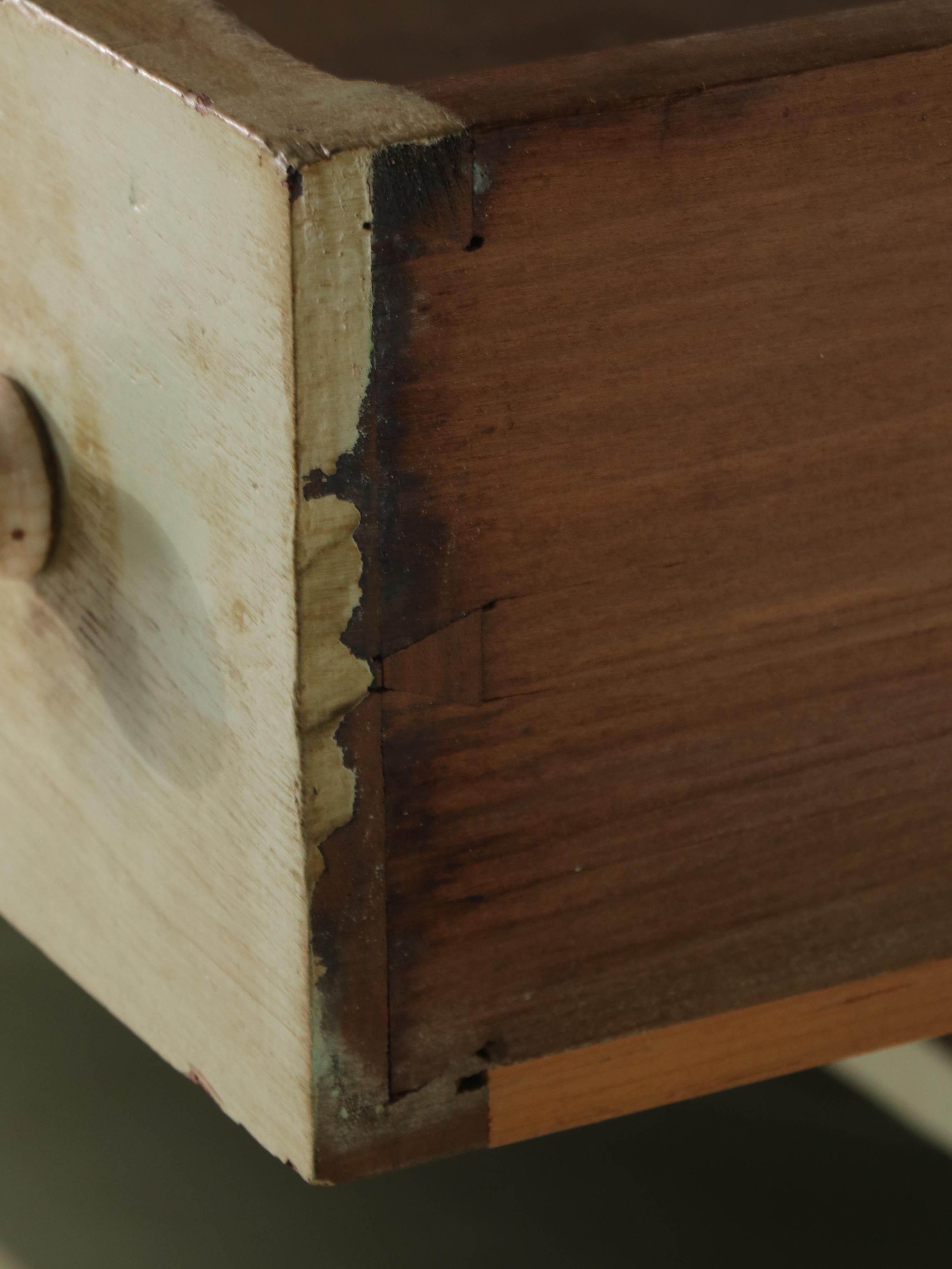 Antique Punched Tin and Painted Cabinet