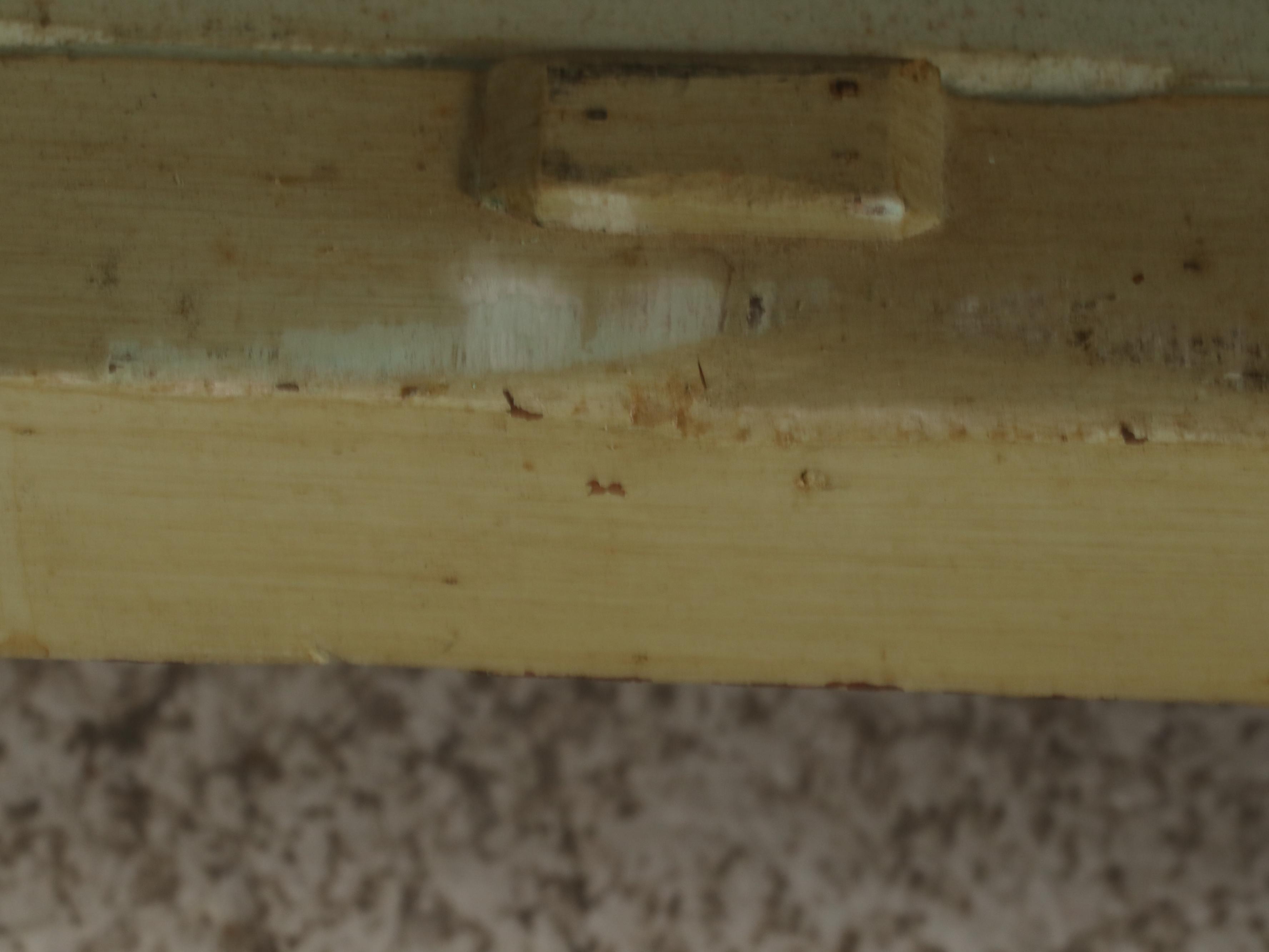 Antique Punched Tin and Painted Cabinet