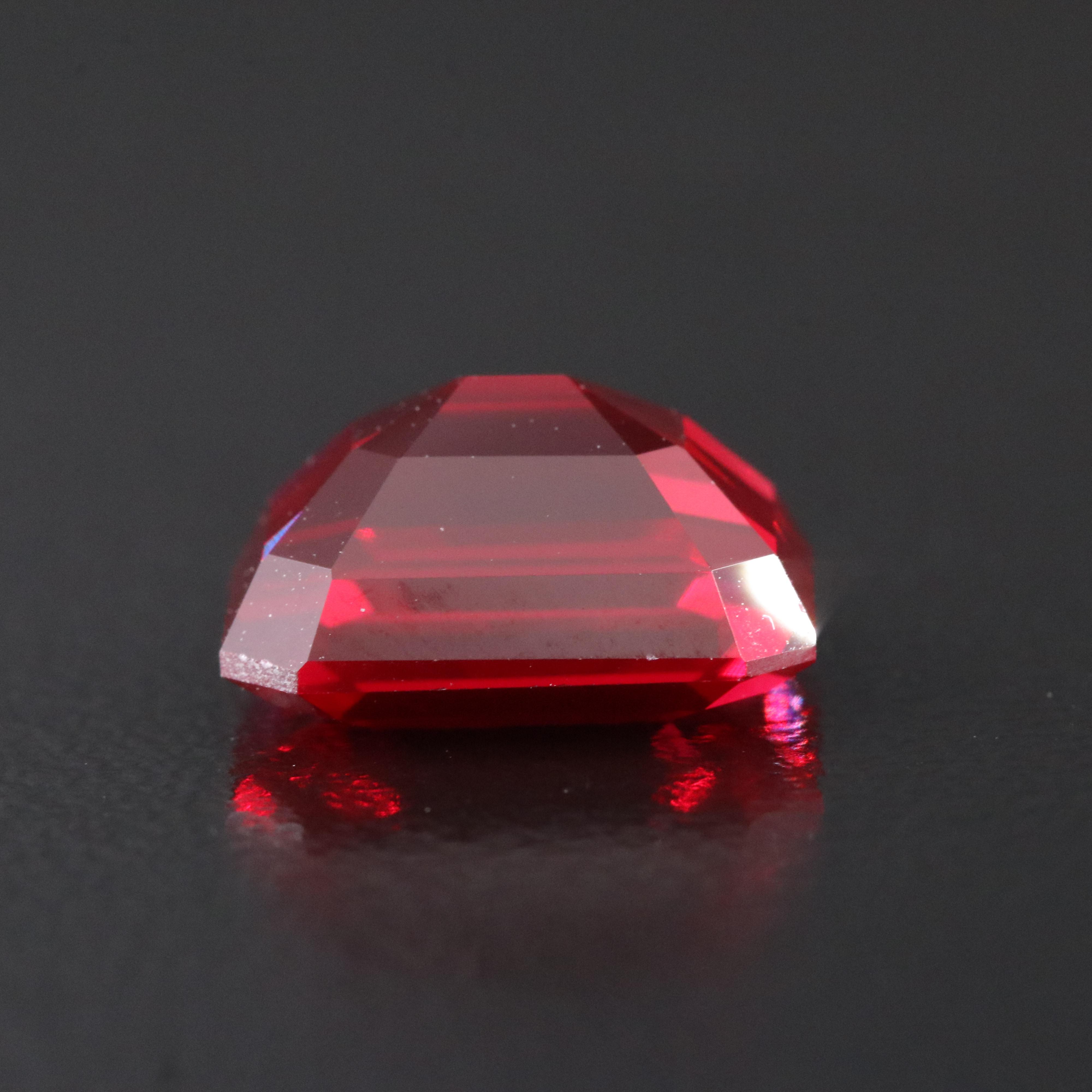 Loose 6.59 CT Lab Grown Ruby