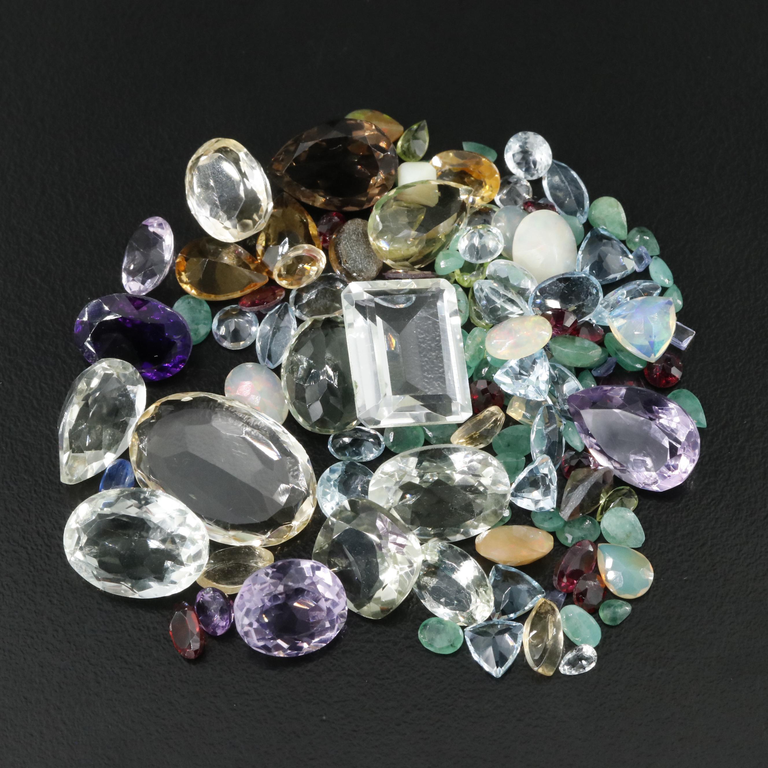 Loose 129.12 CTW Gemstones Including Citrine, Amethyst and Topaz