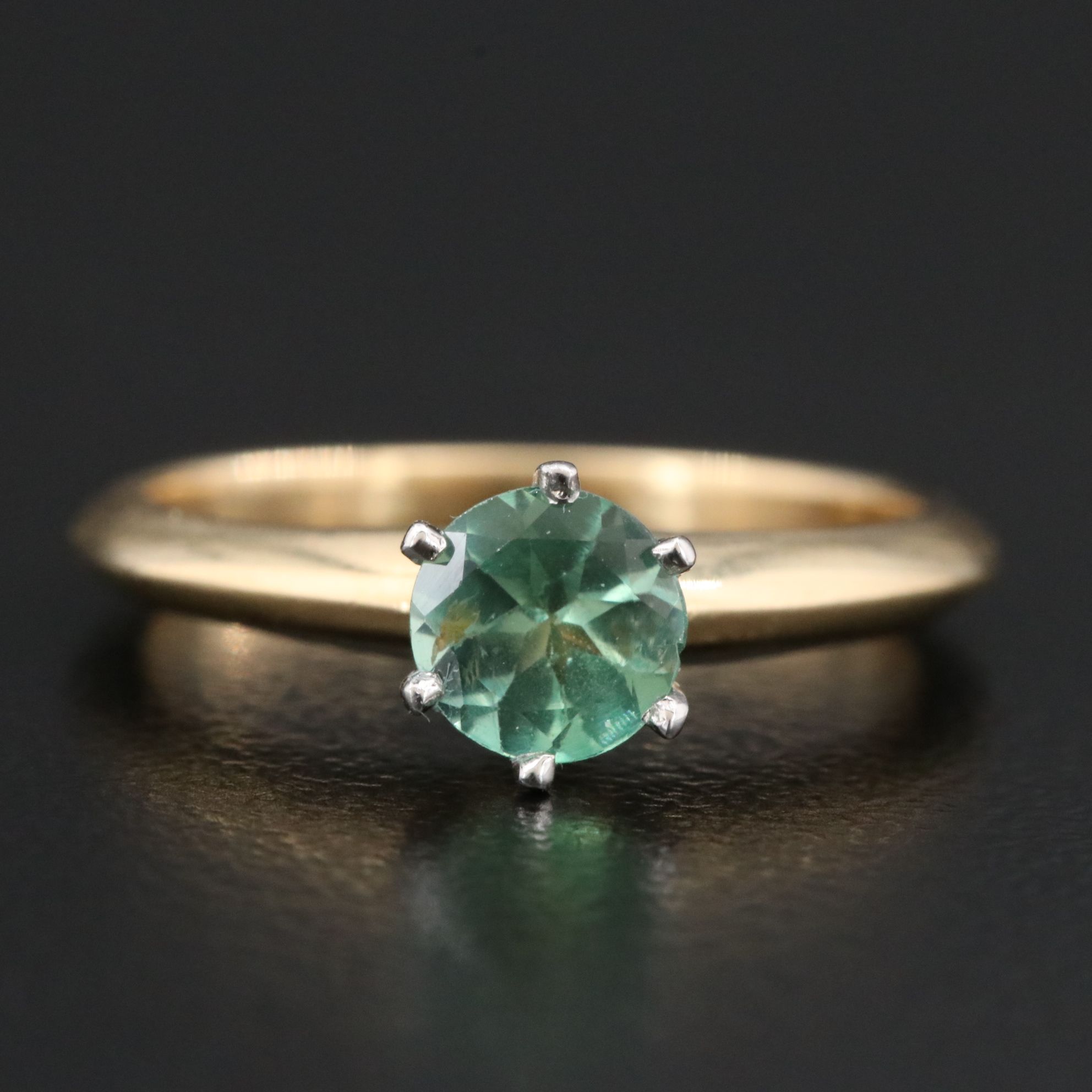 Tiffany & Co. 18K Alexandrite Knife Edge Solitaire Ring with GIA Report