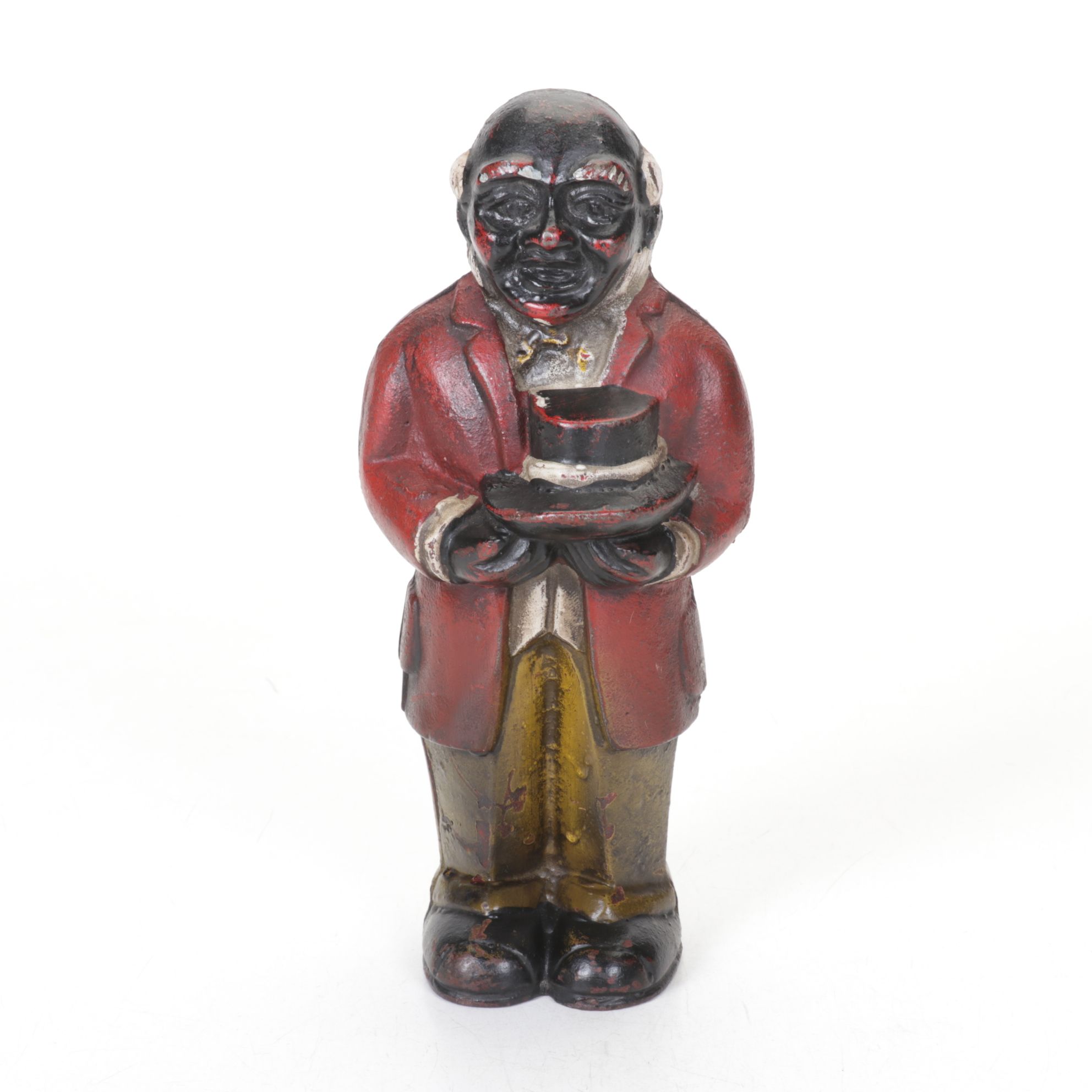 Cast Iron "Uncle Moses" Coin Bank & Horse Figurine