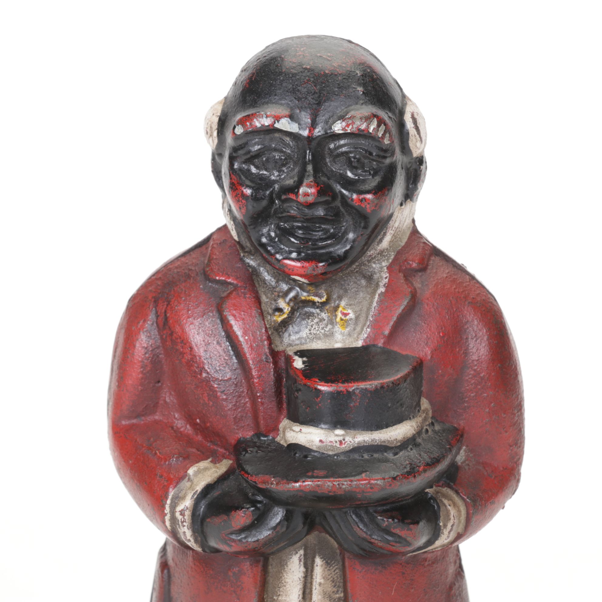 Cast Iron "Uncle Moses" Coin Bank & Horse Figurine