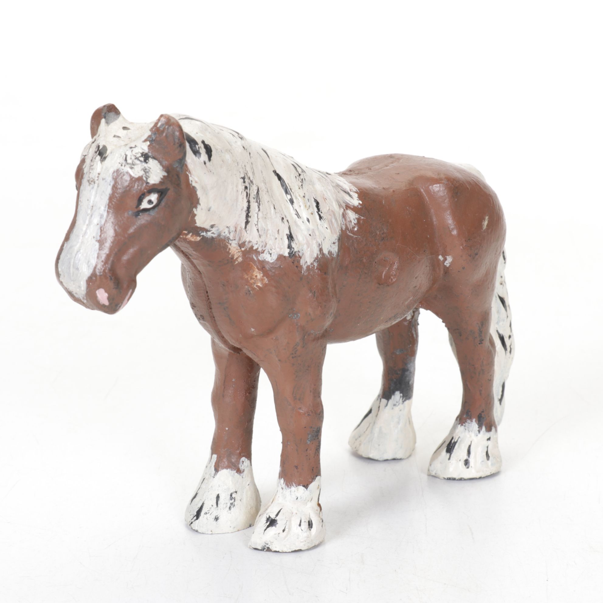 Cast Iron "Uncle Moses" Coin Bank & Horse Figurine