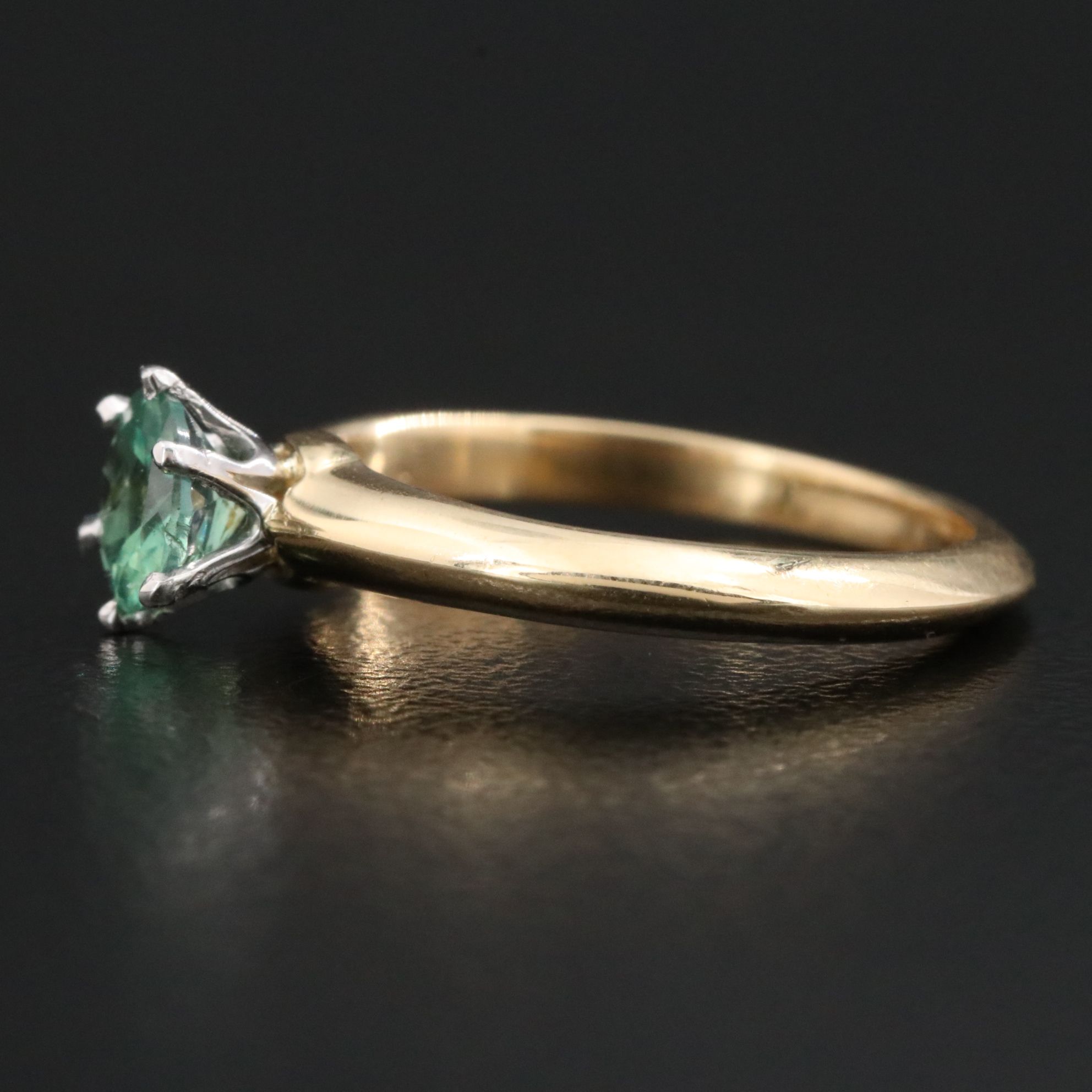 Tiffany & Co. 18K Alexandrite Knife Edge Solitaire Ring with GIA Report