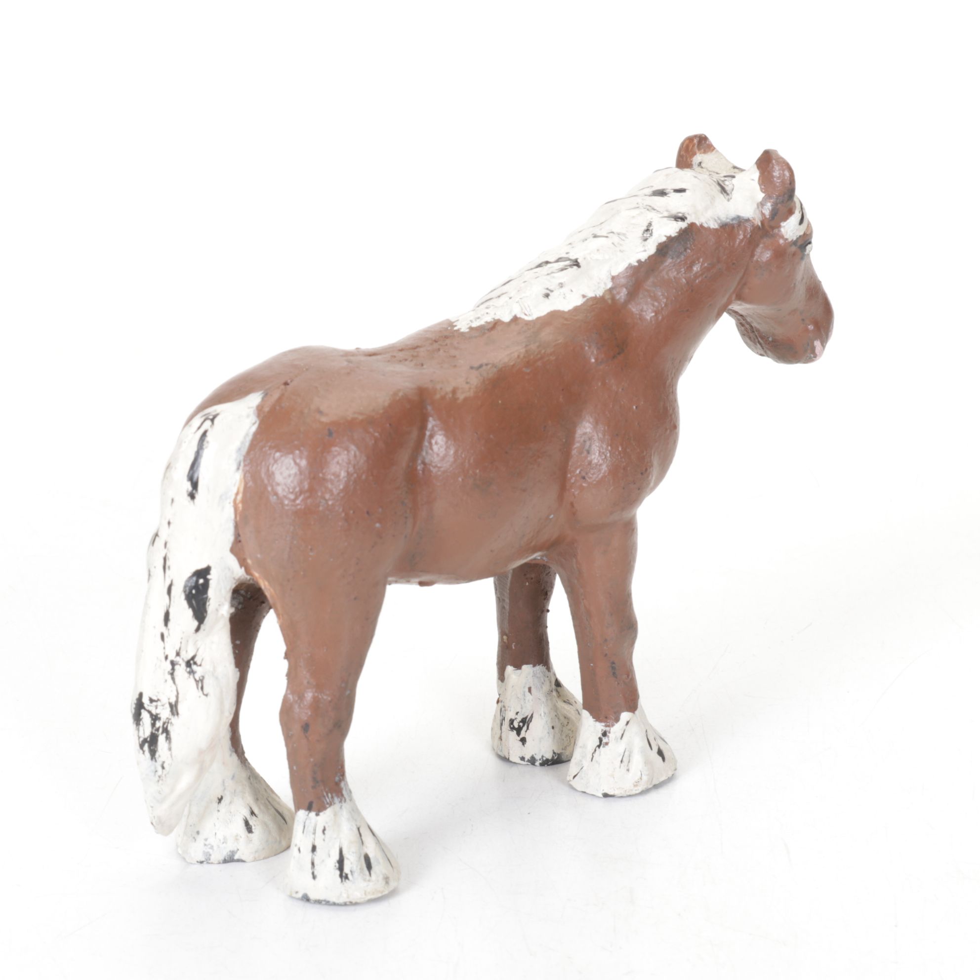 Cast Iron "Uncle Moses" Coin Bank & Horse Figurine