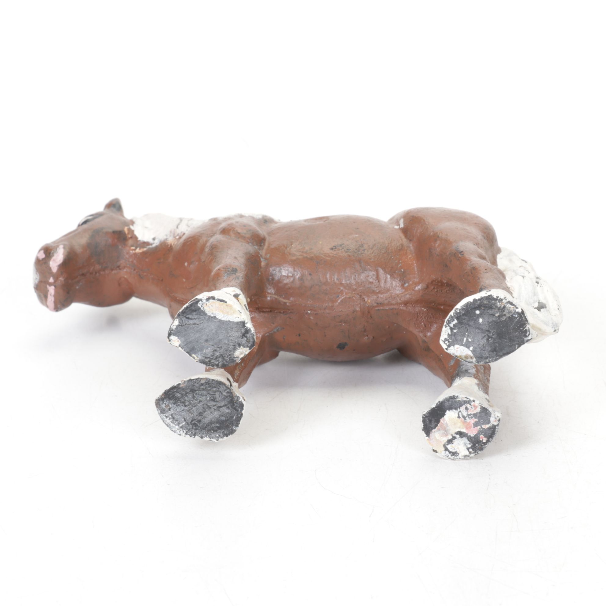 Cast Iron "Uncle Moses" Coin Bank & Horse Figurine