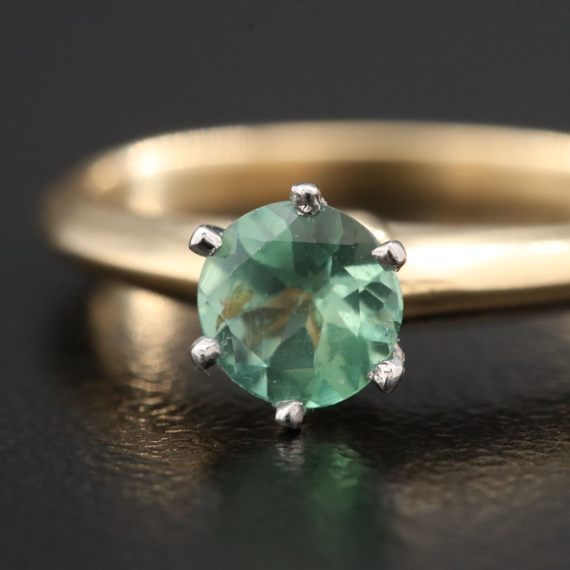 Tiffany & Co. 18K Alexandrite Knife Edge Solitaire Ring with GIA Report