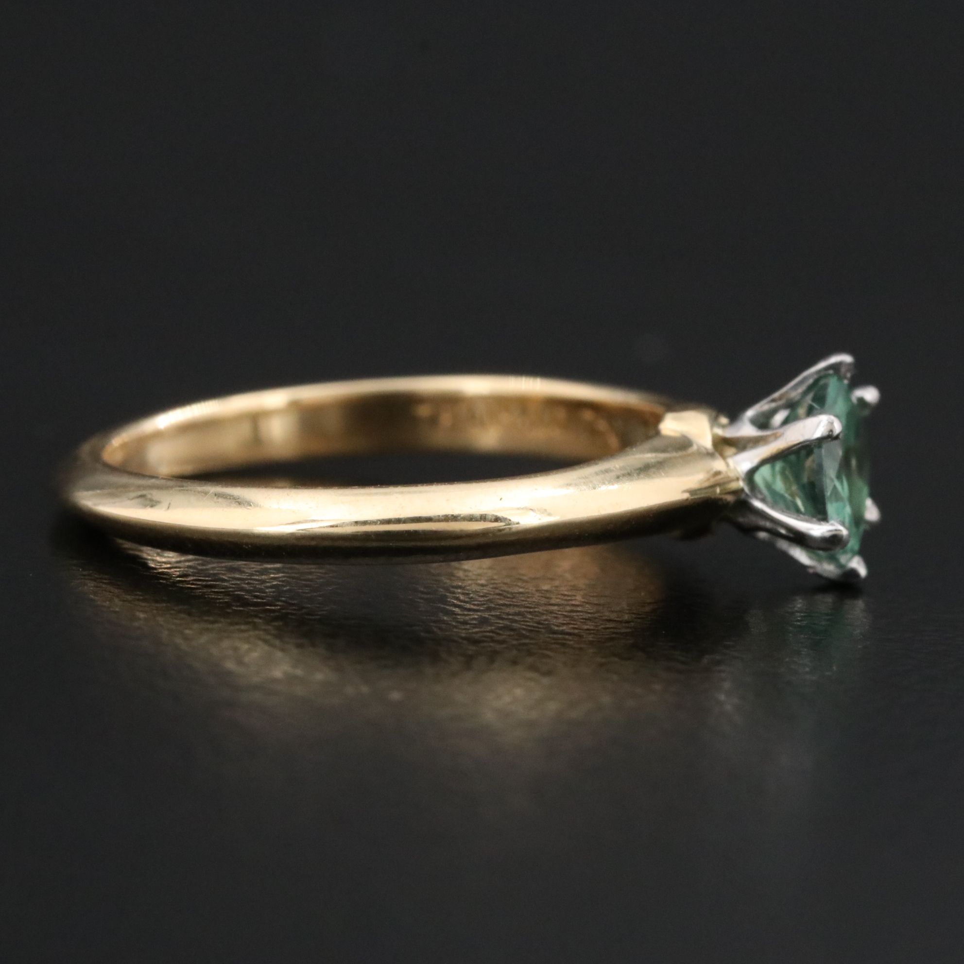 Tiffany & Co. 18K Alexandrite Knife Edge Solitaire Ring with GIA Report