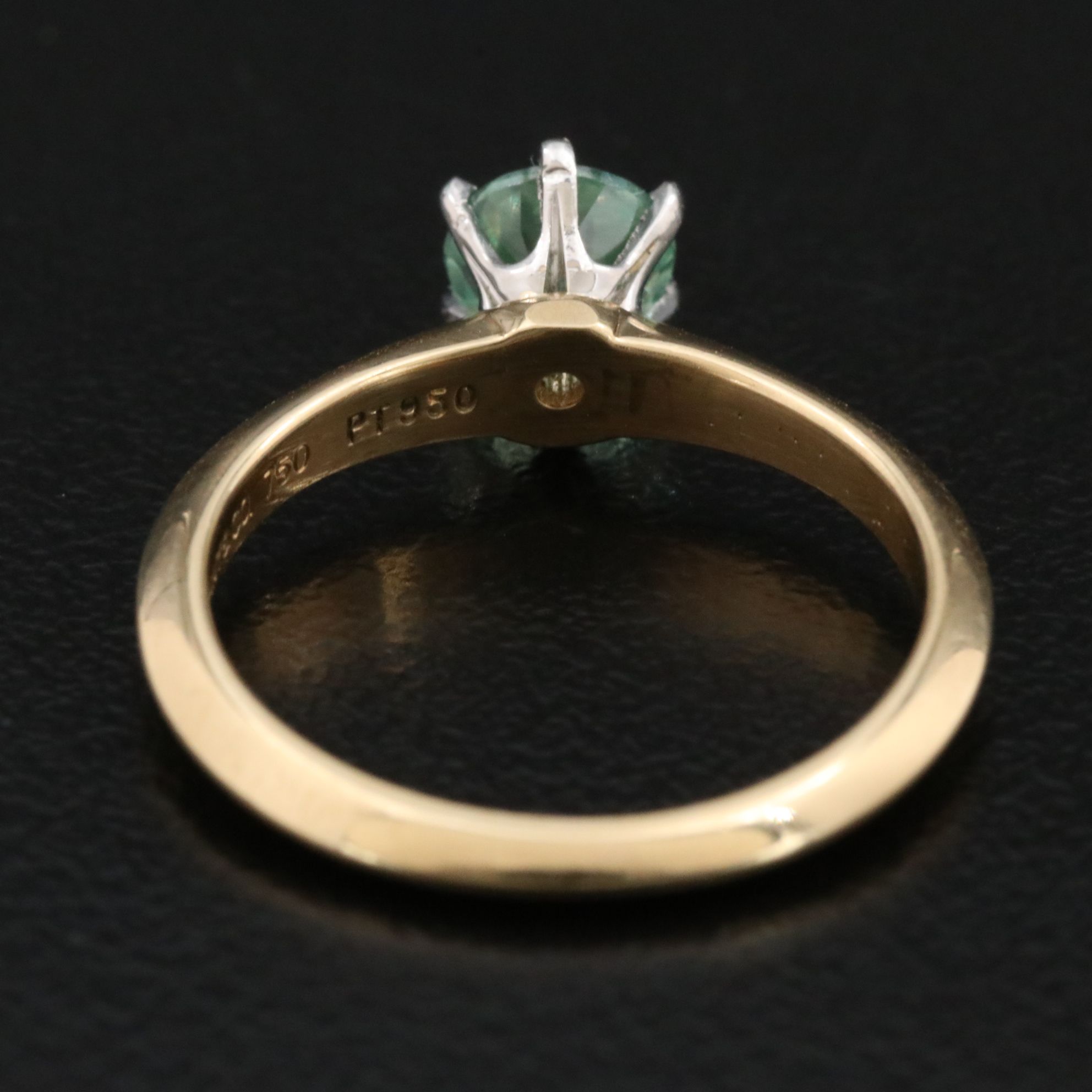 Tiffany & Co. 18K Alexandrite Knife Edge Solitaire Ring with GIA Report