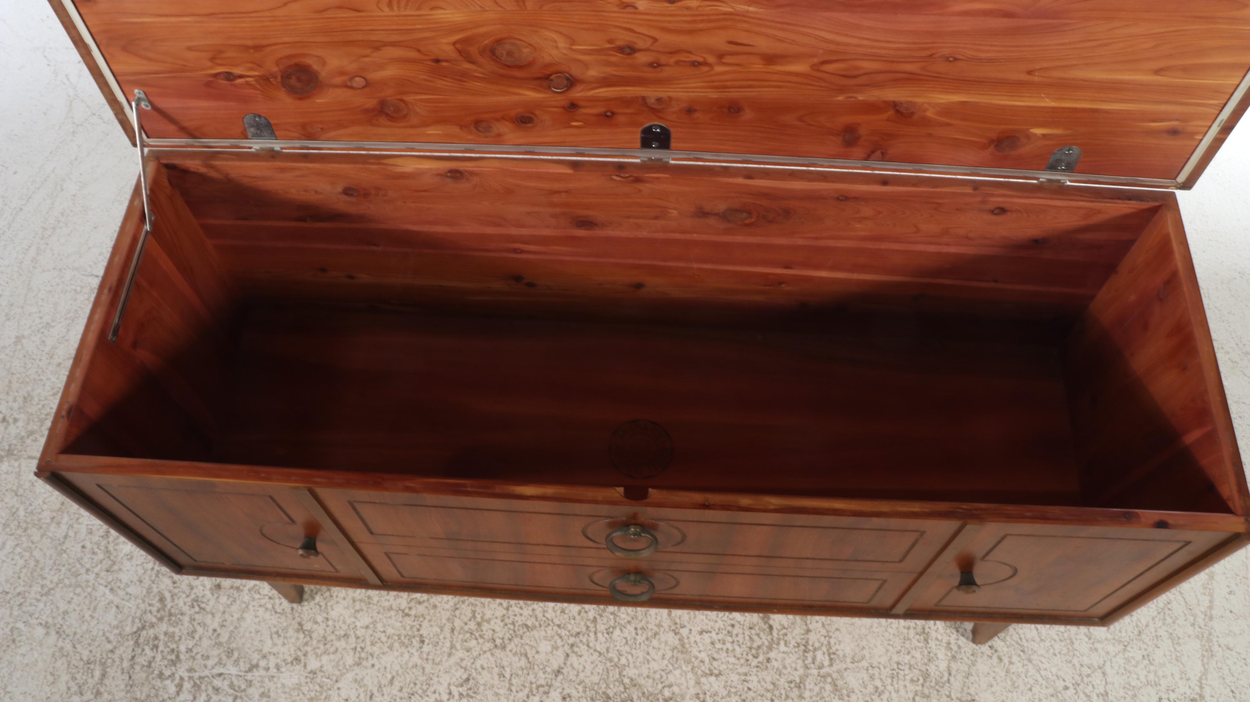 Lane Mid Century Modern Walnut and Cedar Lined Chest