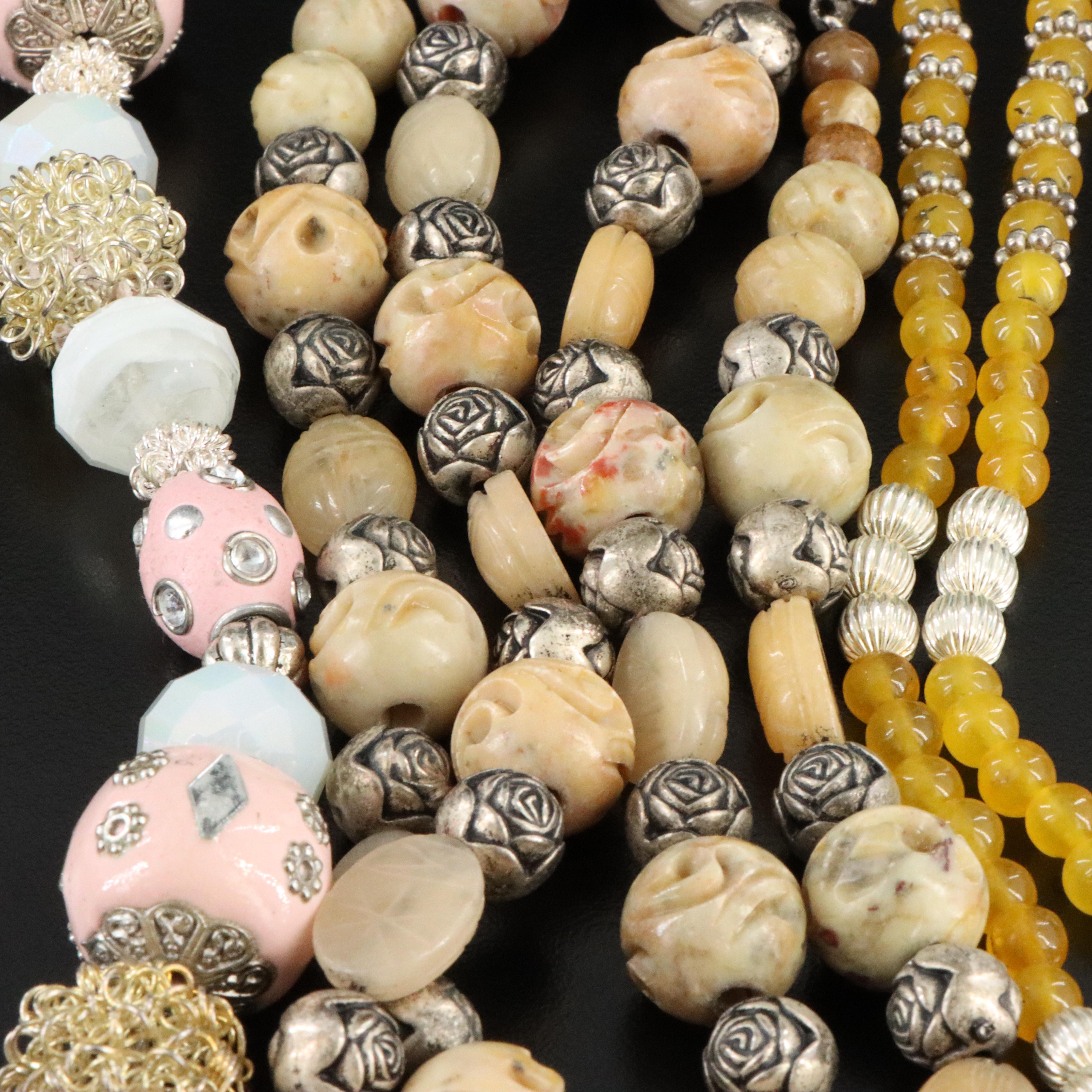 Handmade Jewelry Collection Including Sterling, Jasper and Agate