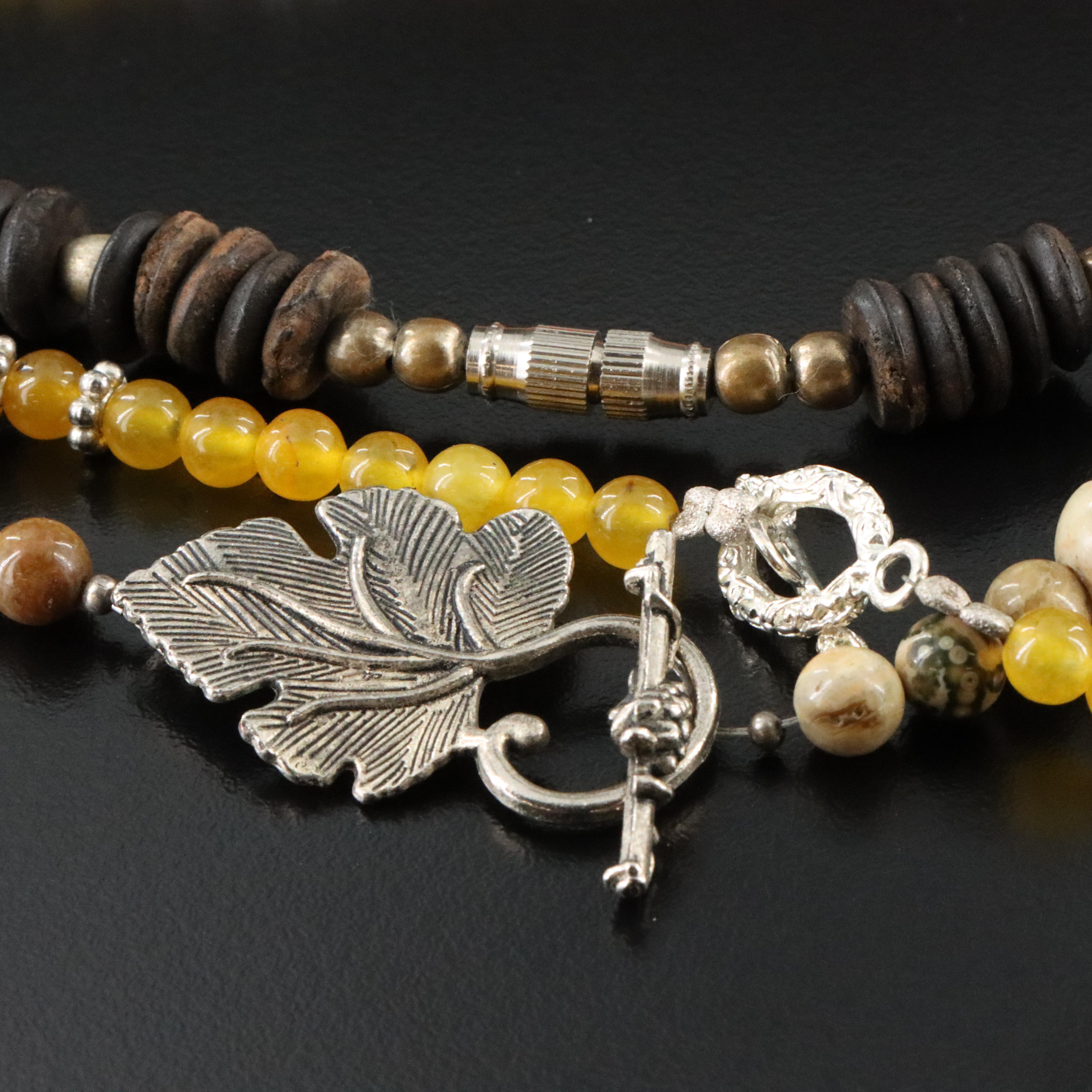 Handmade Jewelry Collection Including Sterling, Jasper and Agate