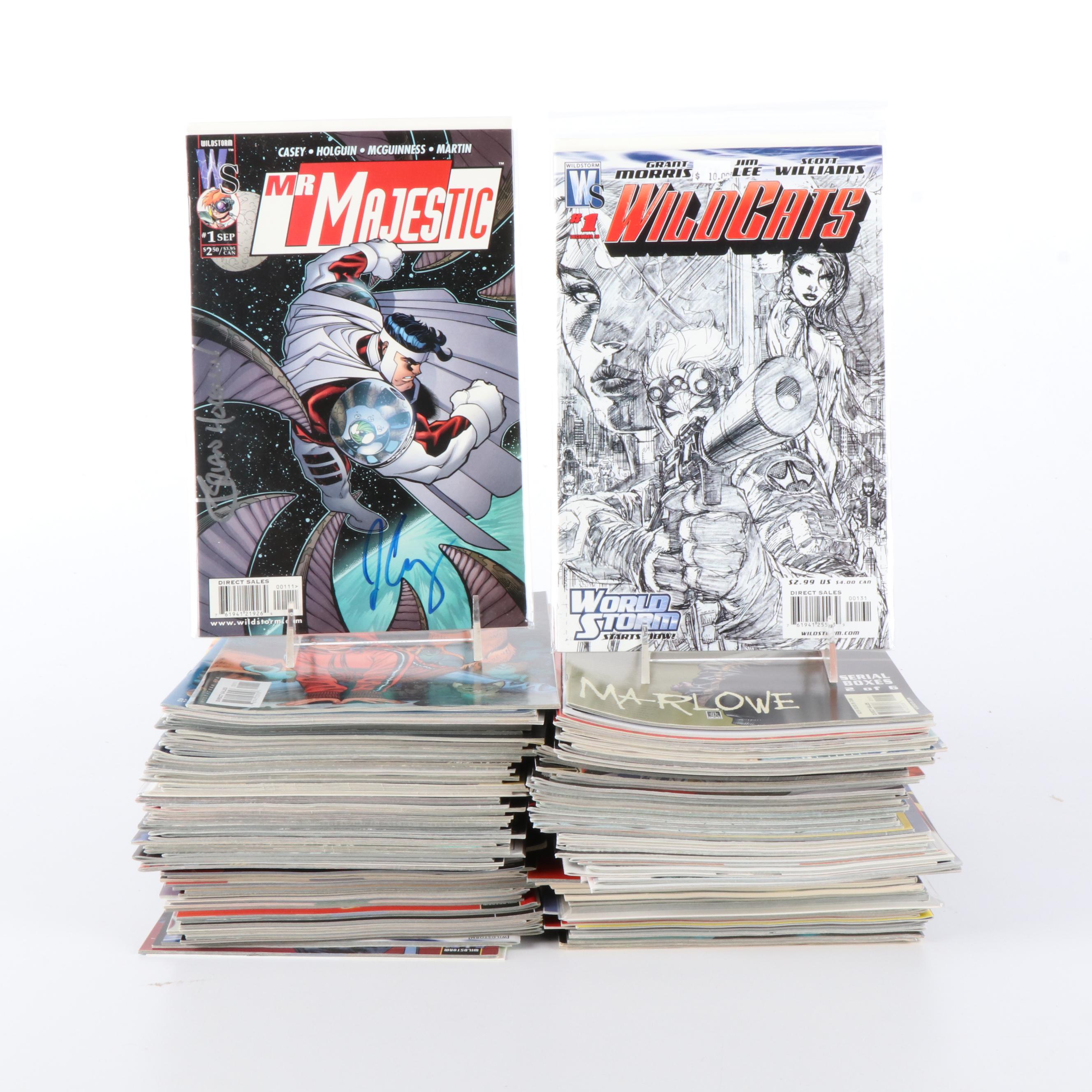 150+ Modern Age Comic Collection Including Signed "Mr. Majestic" and "Wildcats"