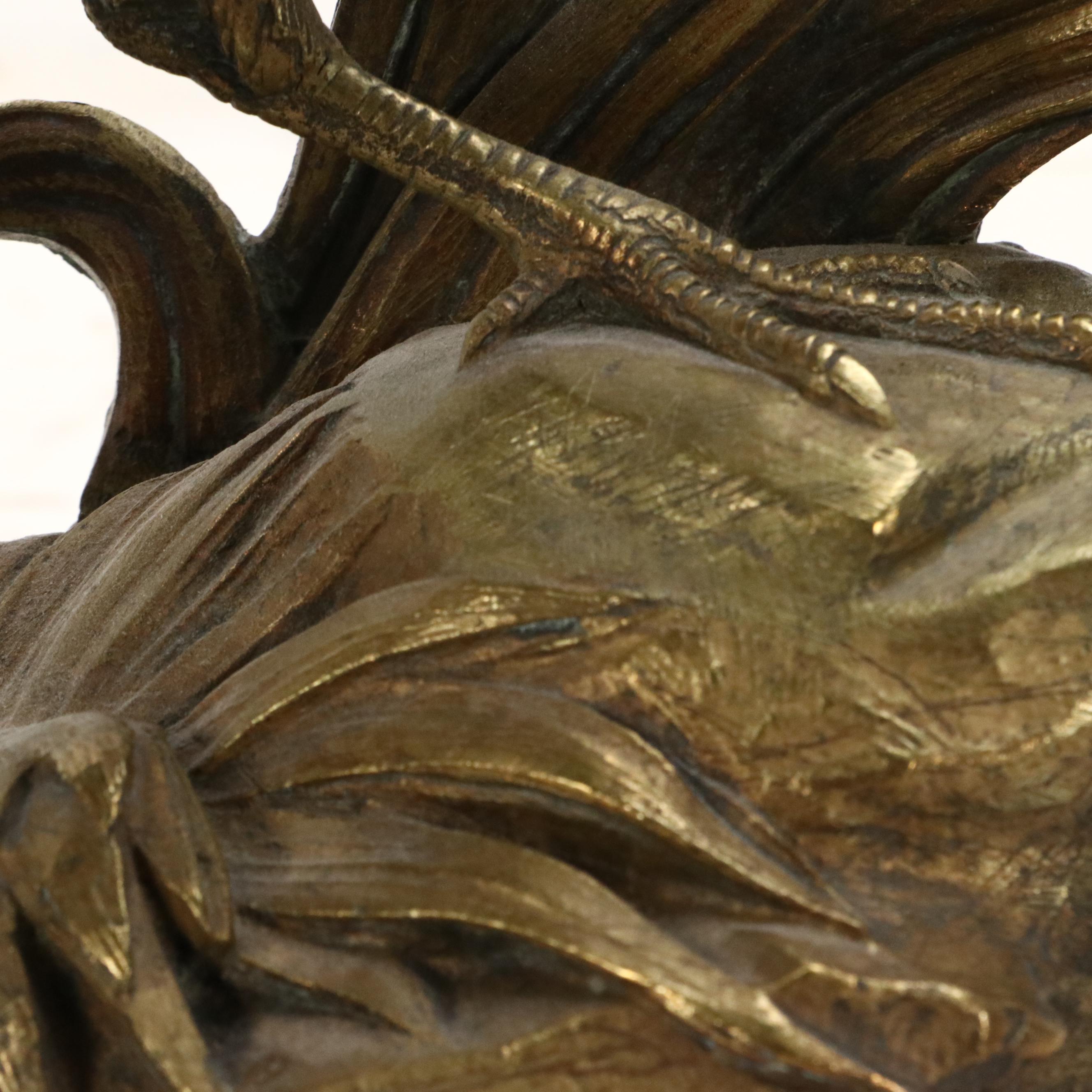 Cast Brass Partridge After Jules Moigniez