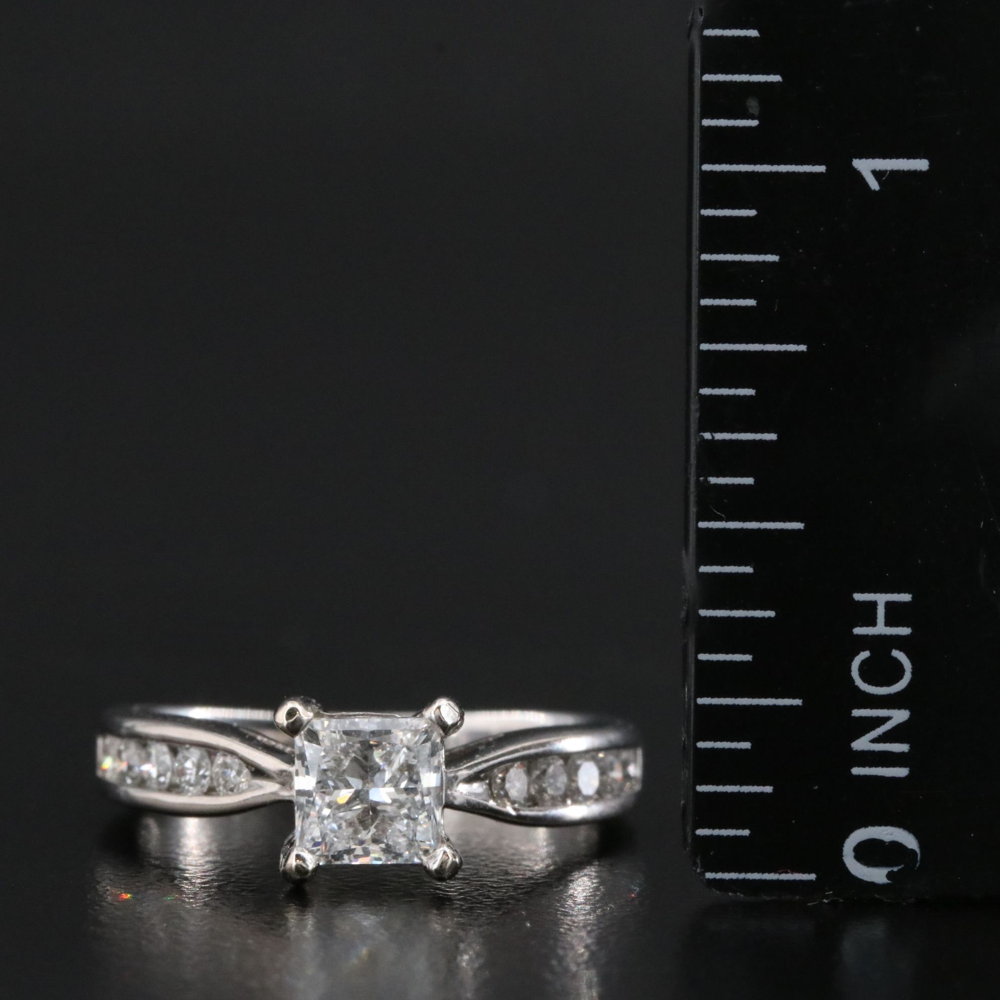 14K 1.23 CTW Diamond Ring with Lab Grown Center