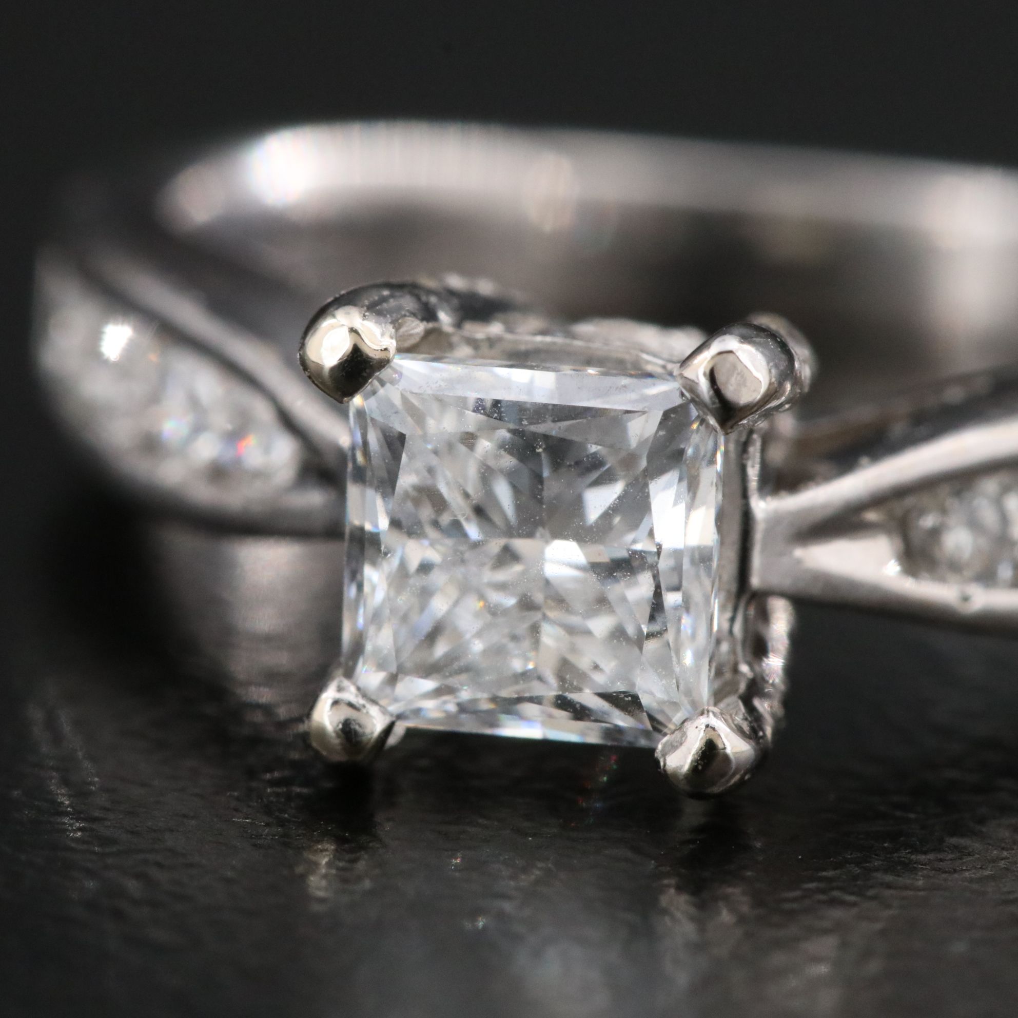 14K 1.23 CTW Diamond Ring with Lab Grown Center