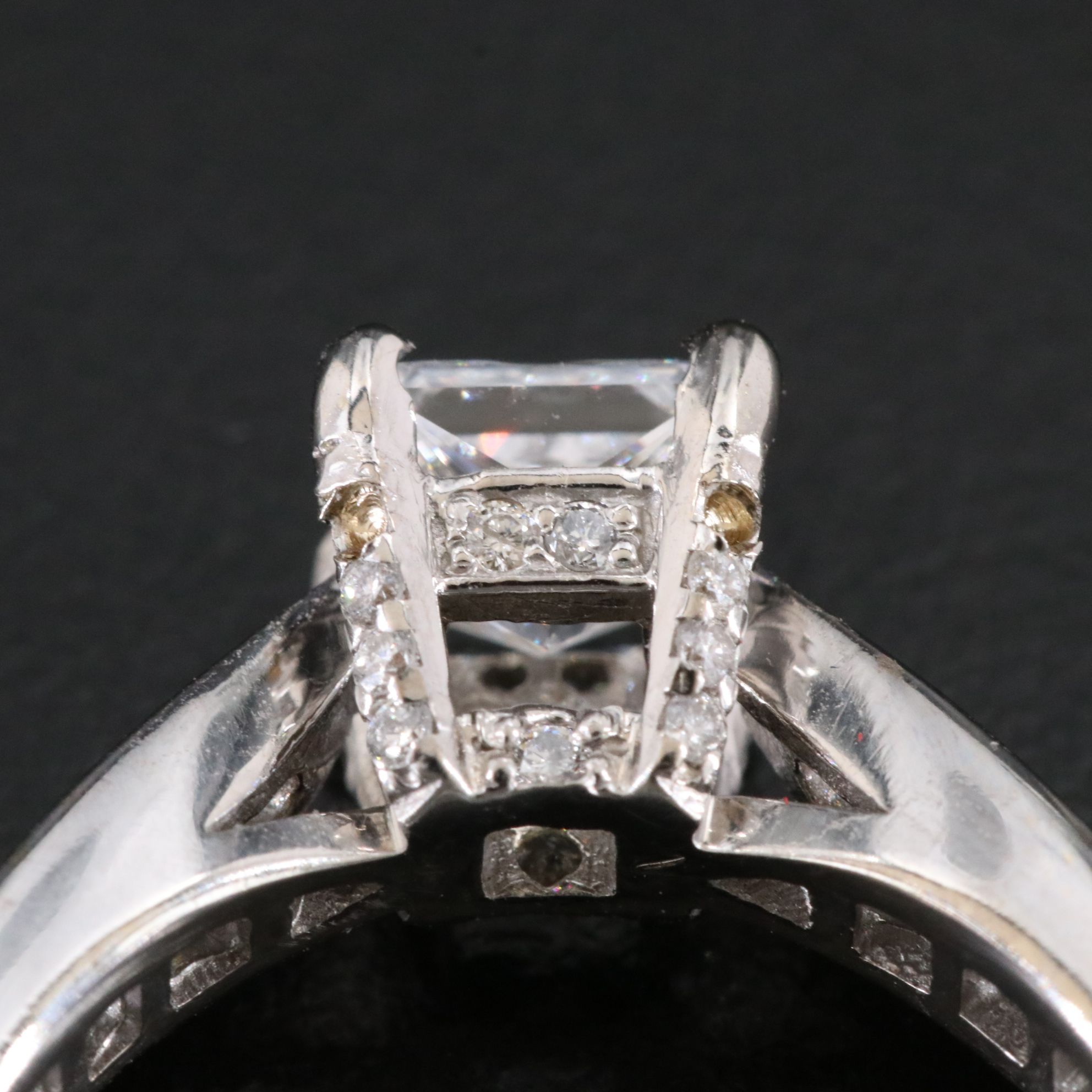 14K 1.23 CTW Diamond Ring with Lab Grown Center