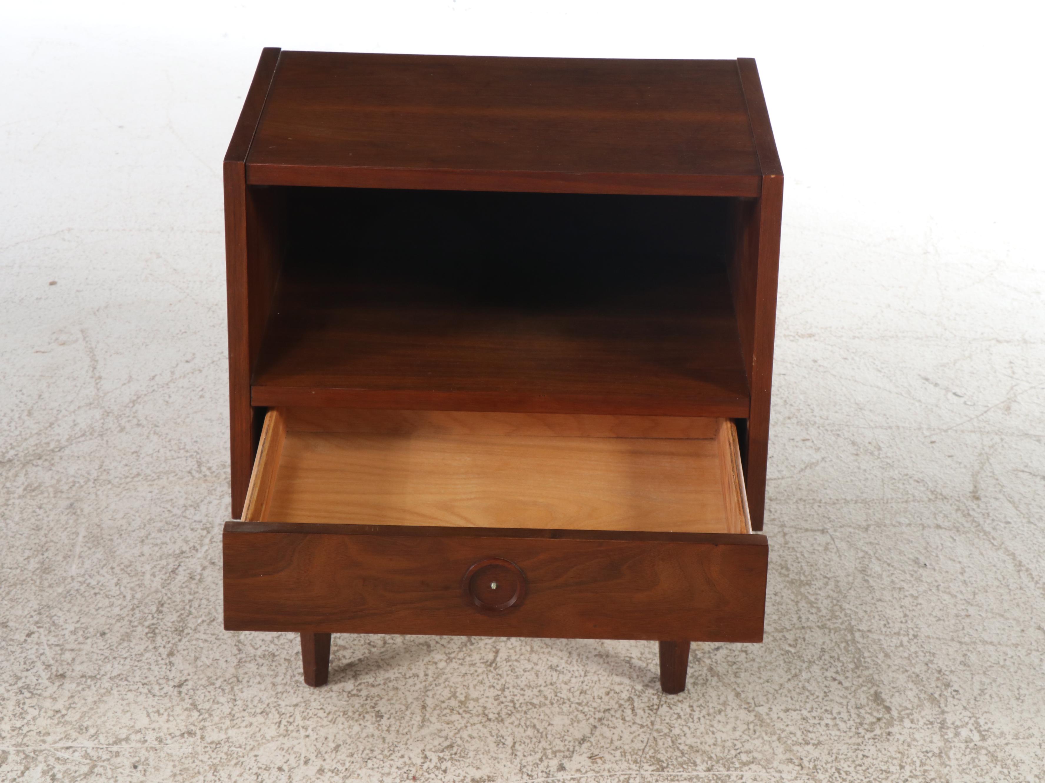 American of Martinsville Mid Century Modern Walnut Nightstand