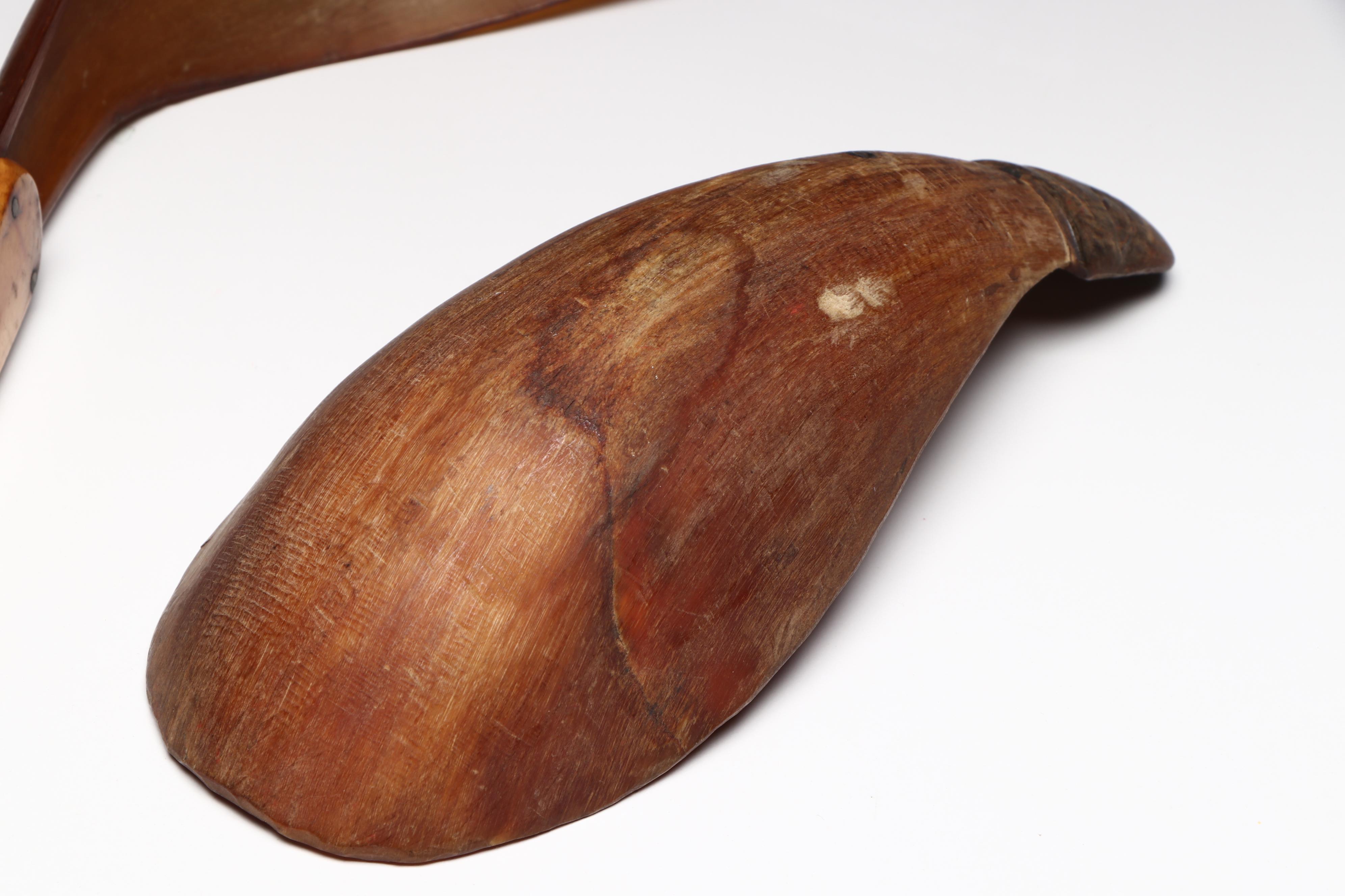Indigenous Pacific Northwest Horn, Fossilized Ivory and Carved Wood Spoons