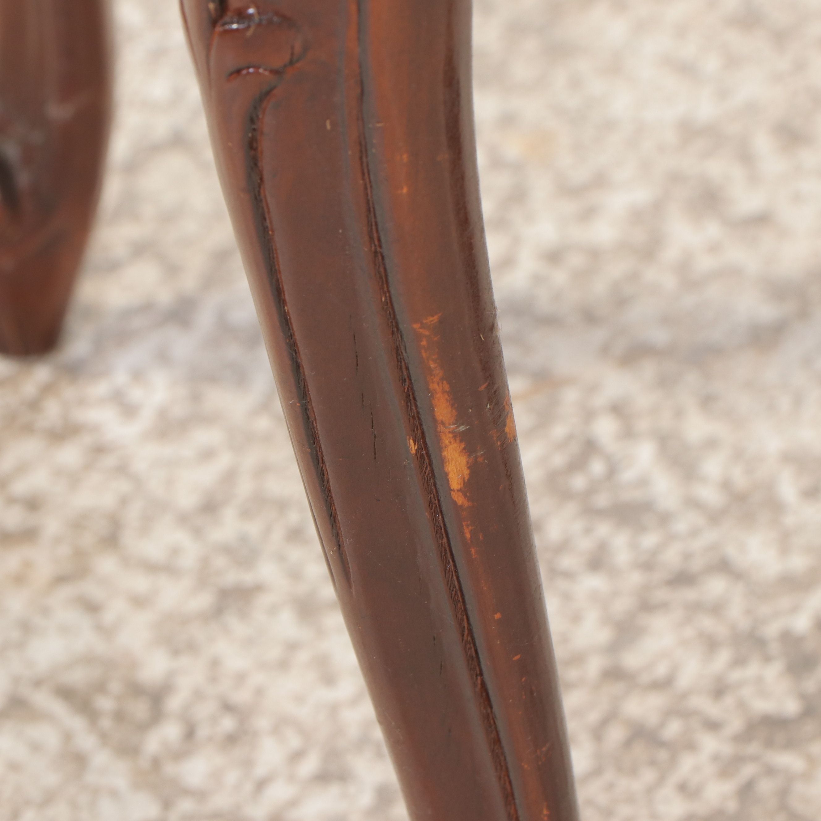Pair of Victorian Carved Walnut End Tables with Marble Tops