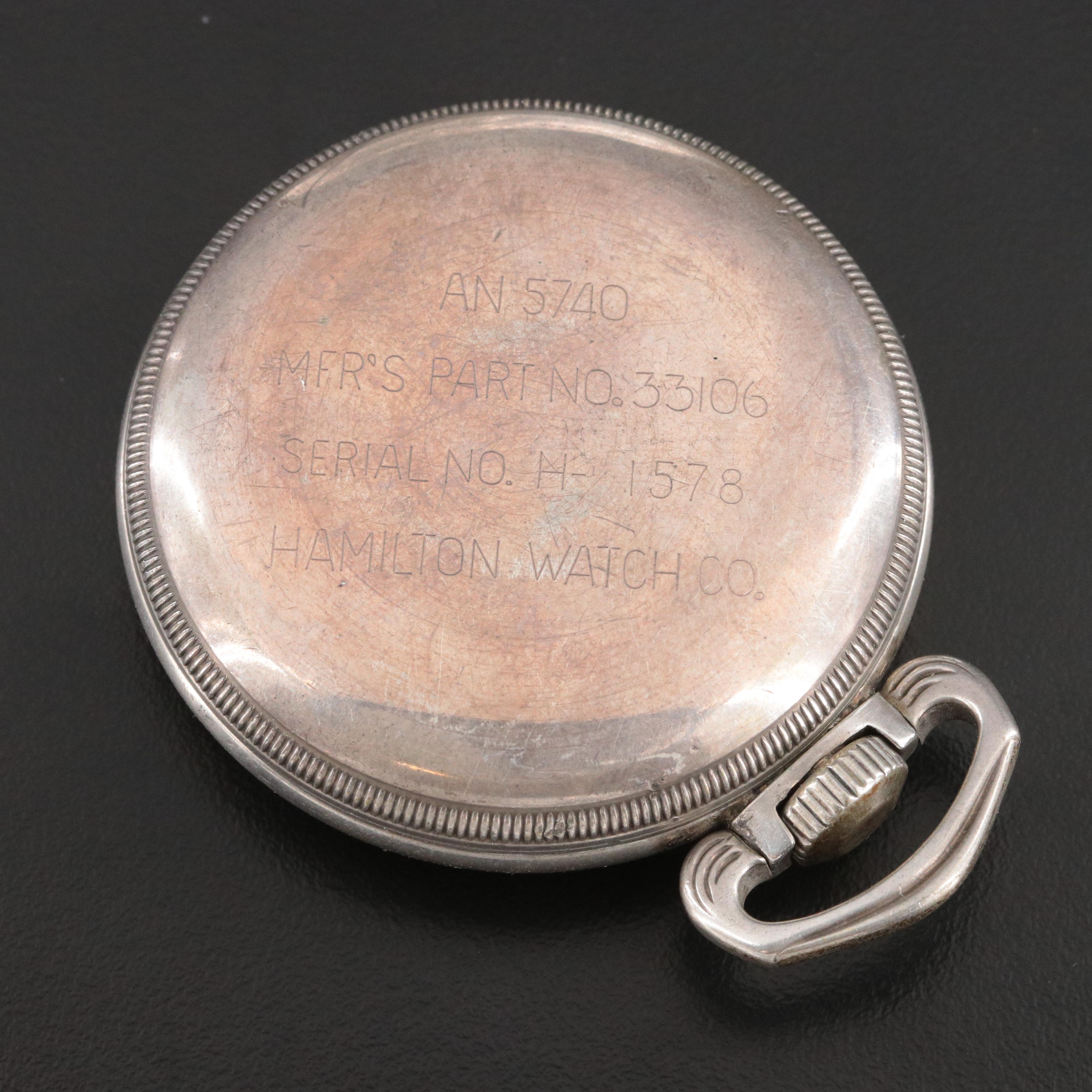 Hamilton Master Navigational Military GCT AN-5740 Pocket Watch