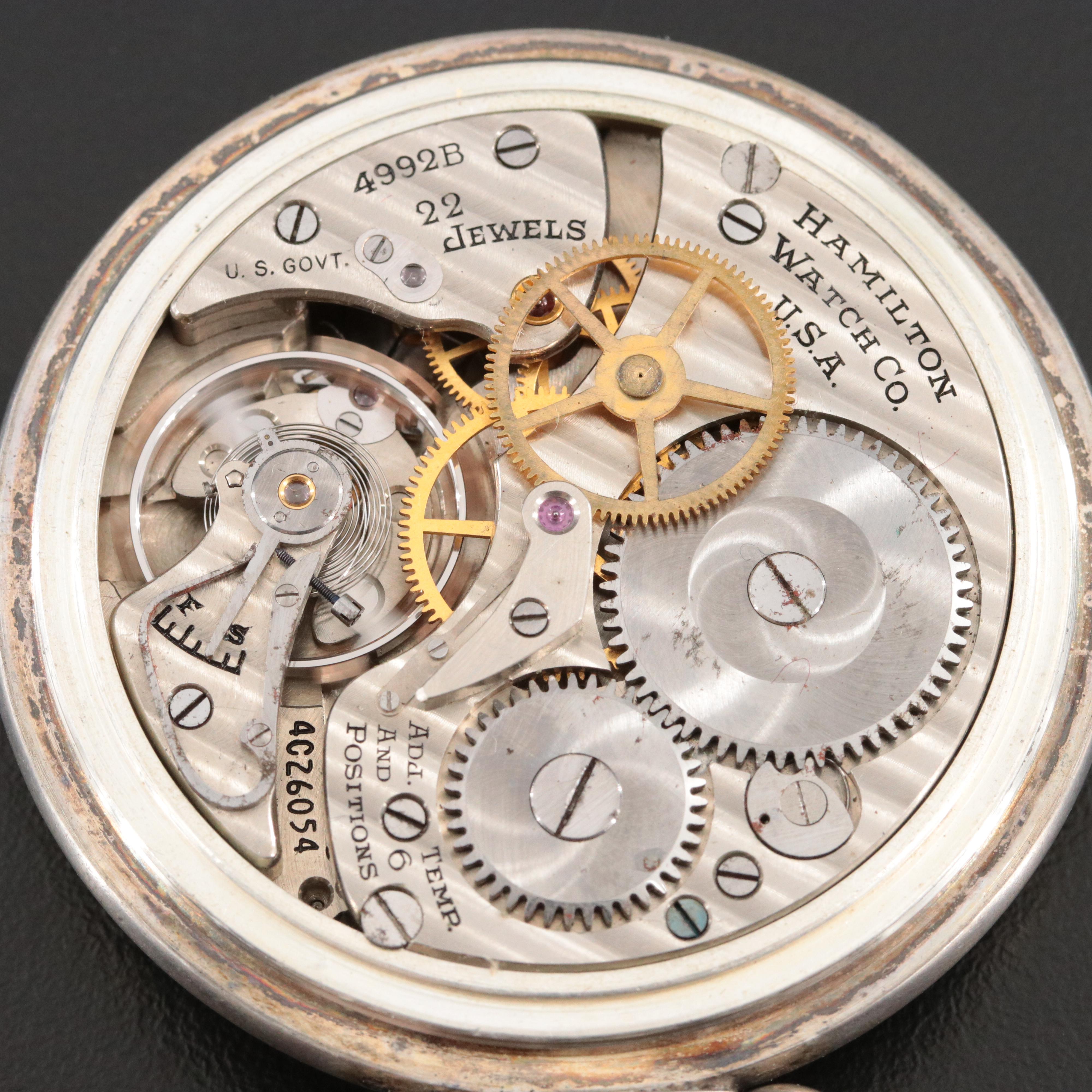 Hamilton Master Navigational Military GCT AN-5740 Pocket Watch