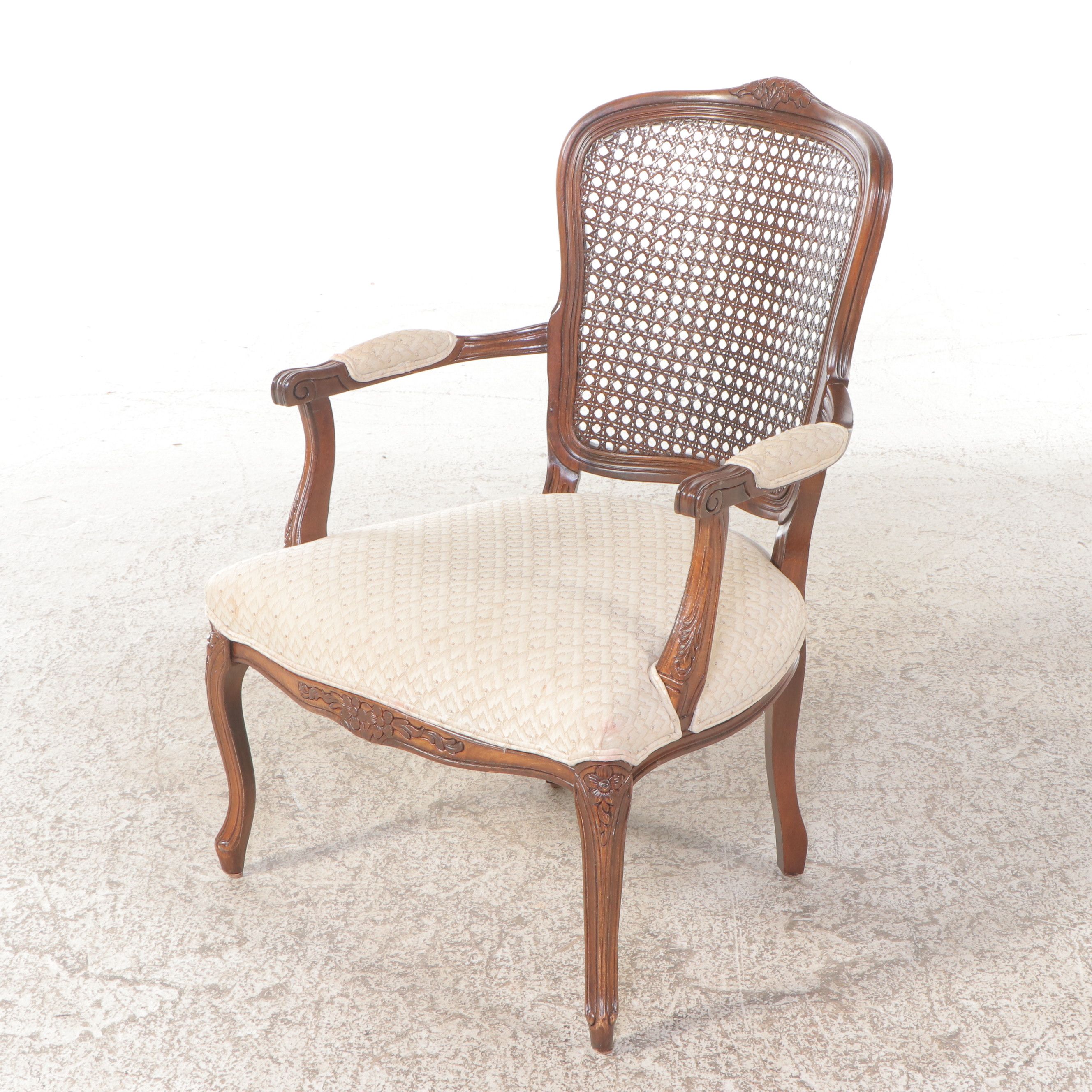 Louis XV Style Upholstered Fauteuil