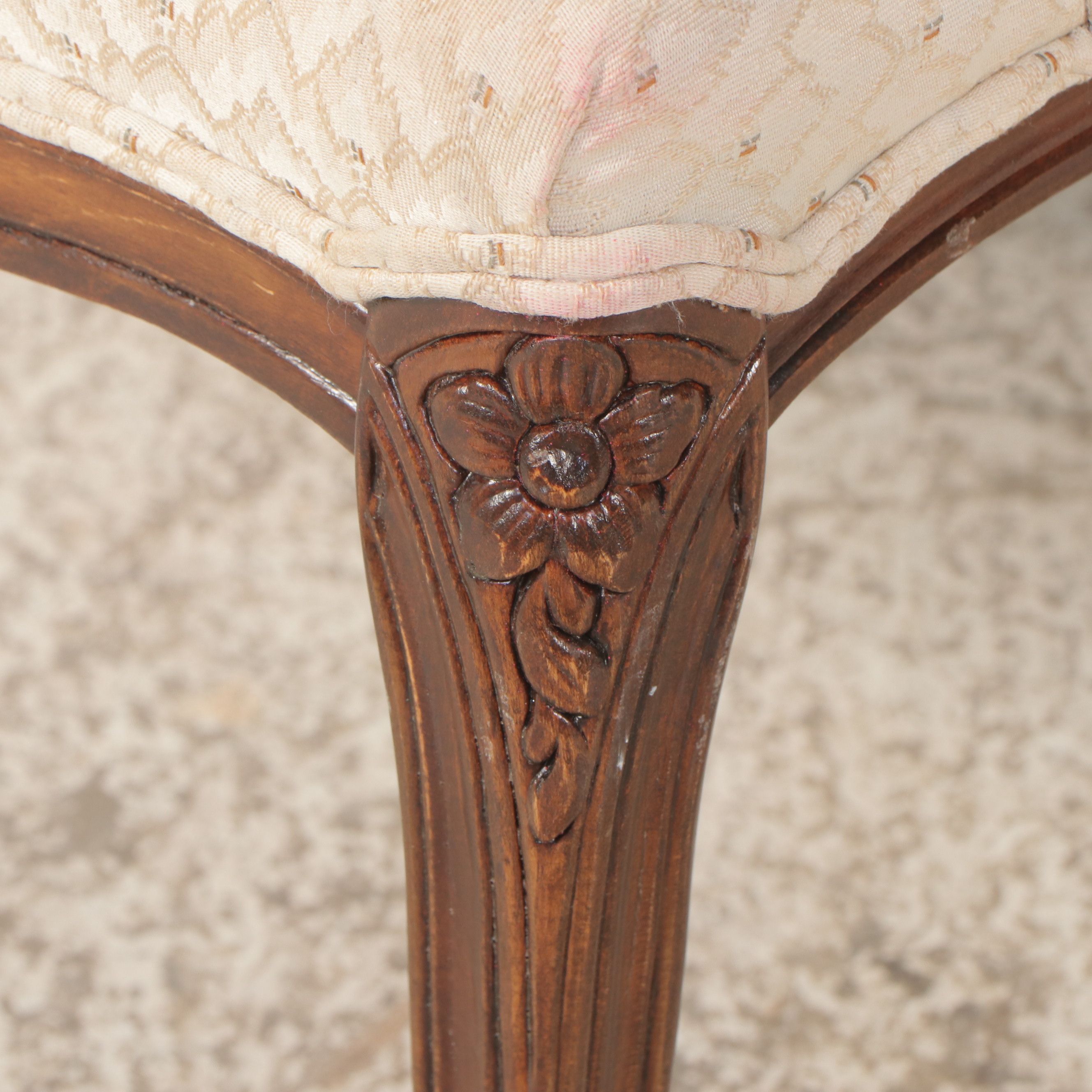 Louis XV Style Upholstered Fauteuil