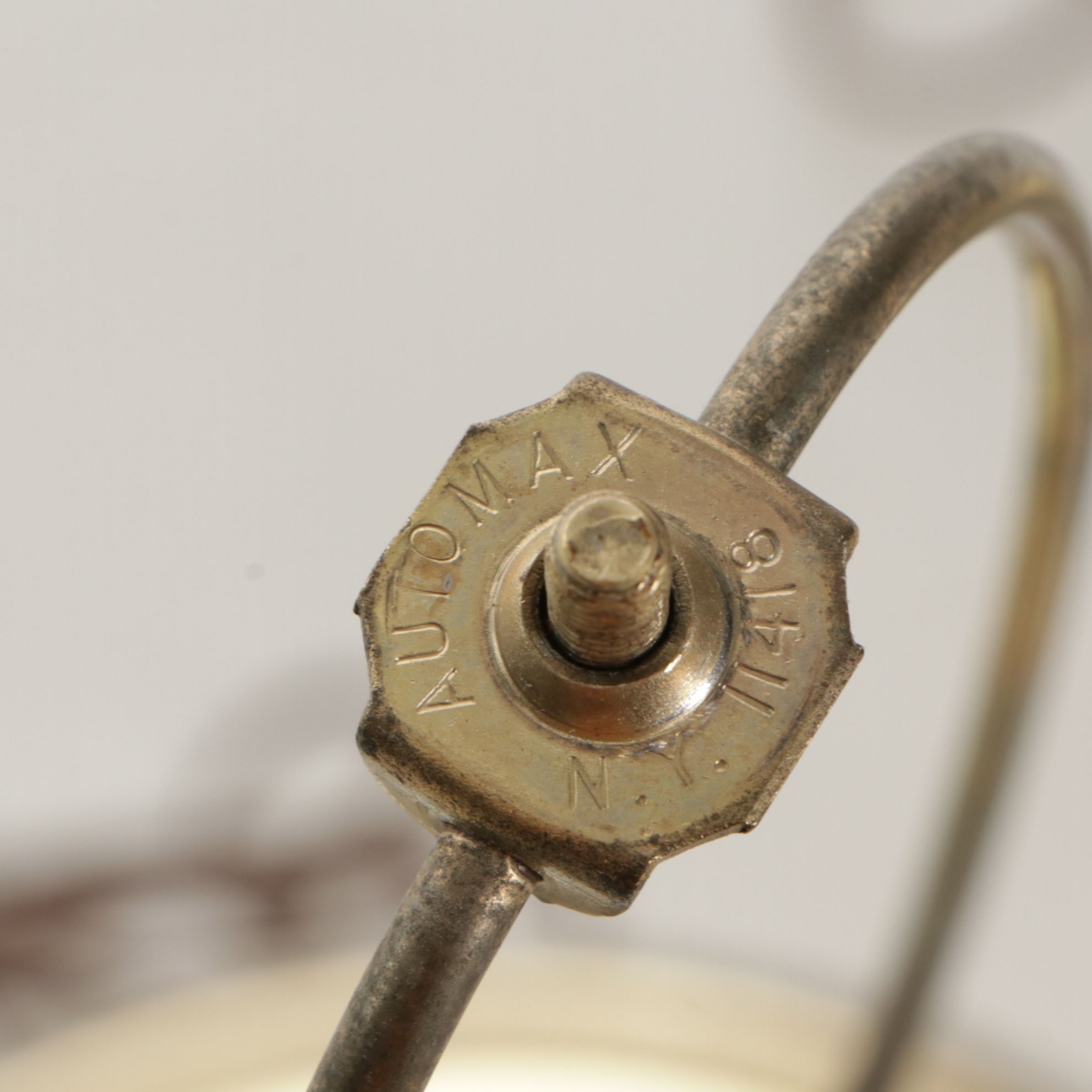 Floral Embossed Brass Urn Table Lamps with Pleated Lampshades