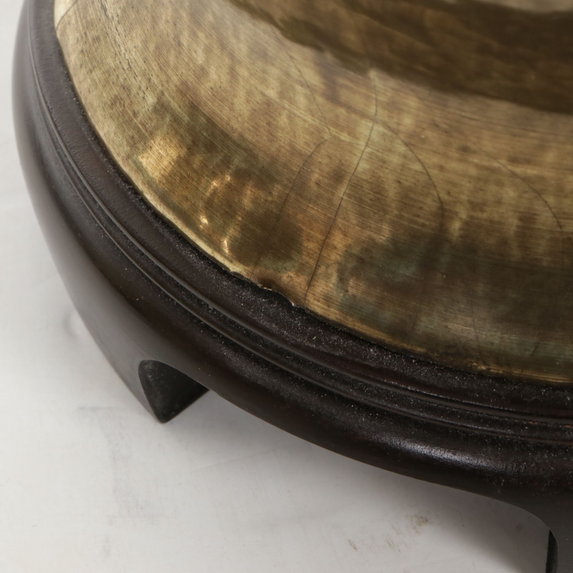 Floral Embossed Brass Urn Table Lamps with Pleated Lampshades