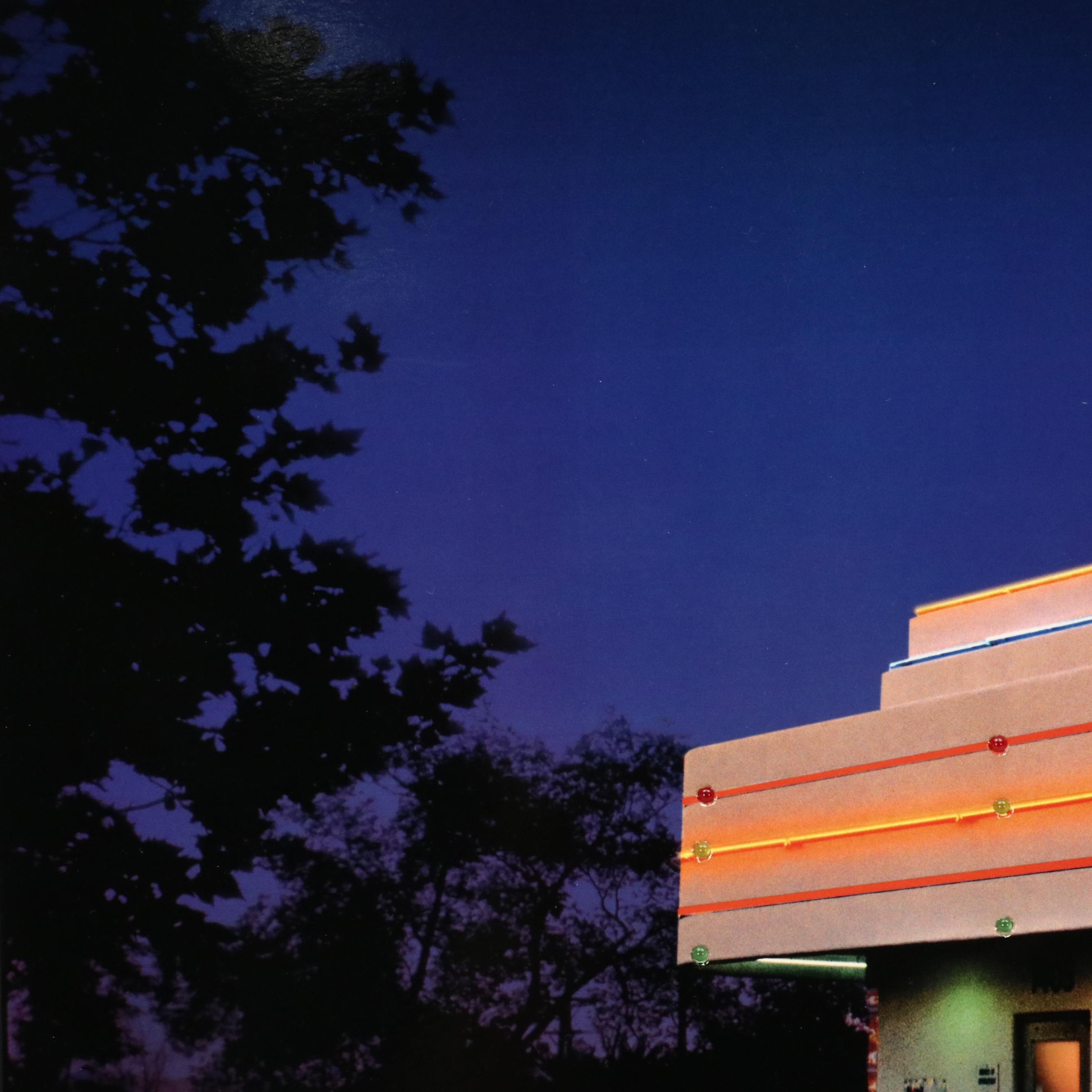 Light-Up Offset Lithograph "Route 66 Diner," Late 20th Century